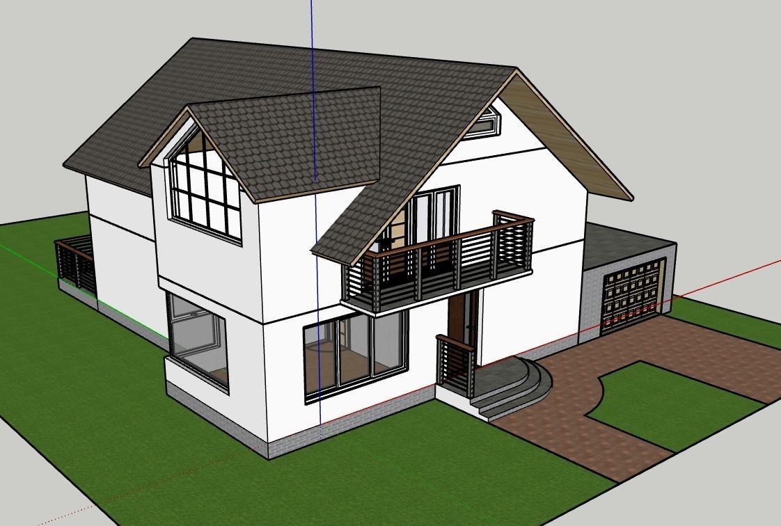 Sketch Up House 3D model_3