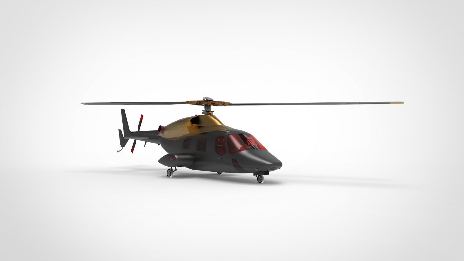 Bell 222 3D model_3