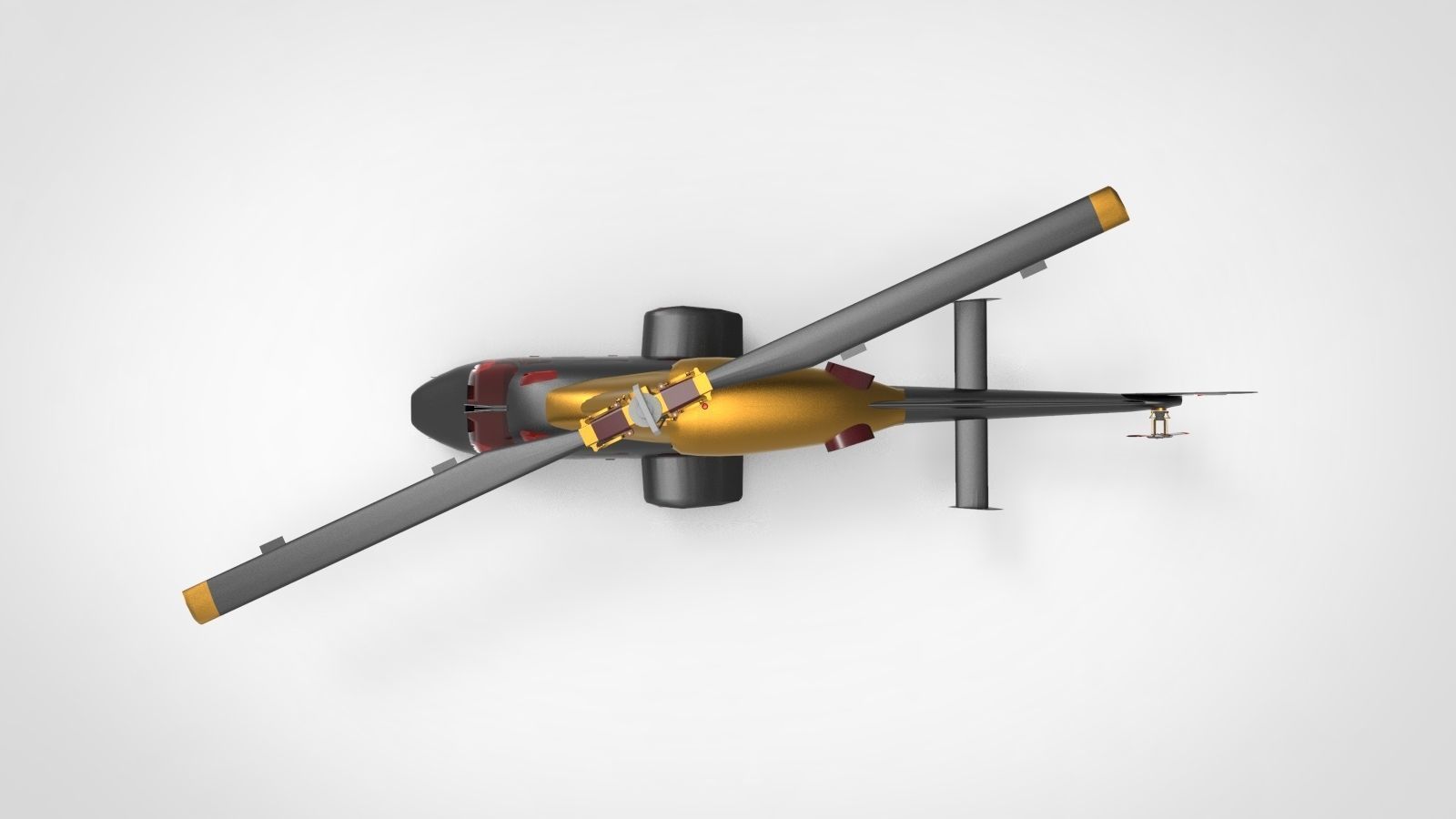 Bell 222 3D model_2