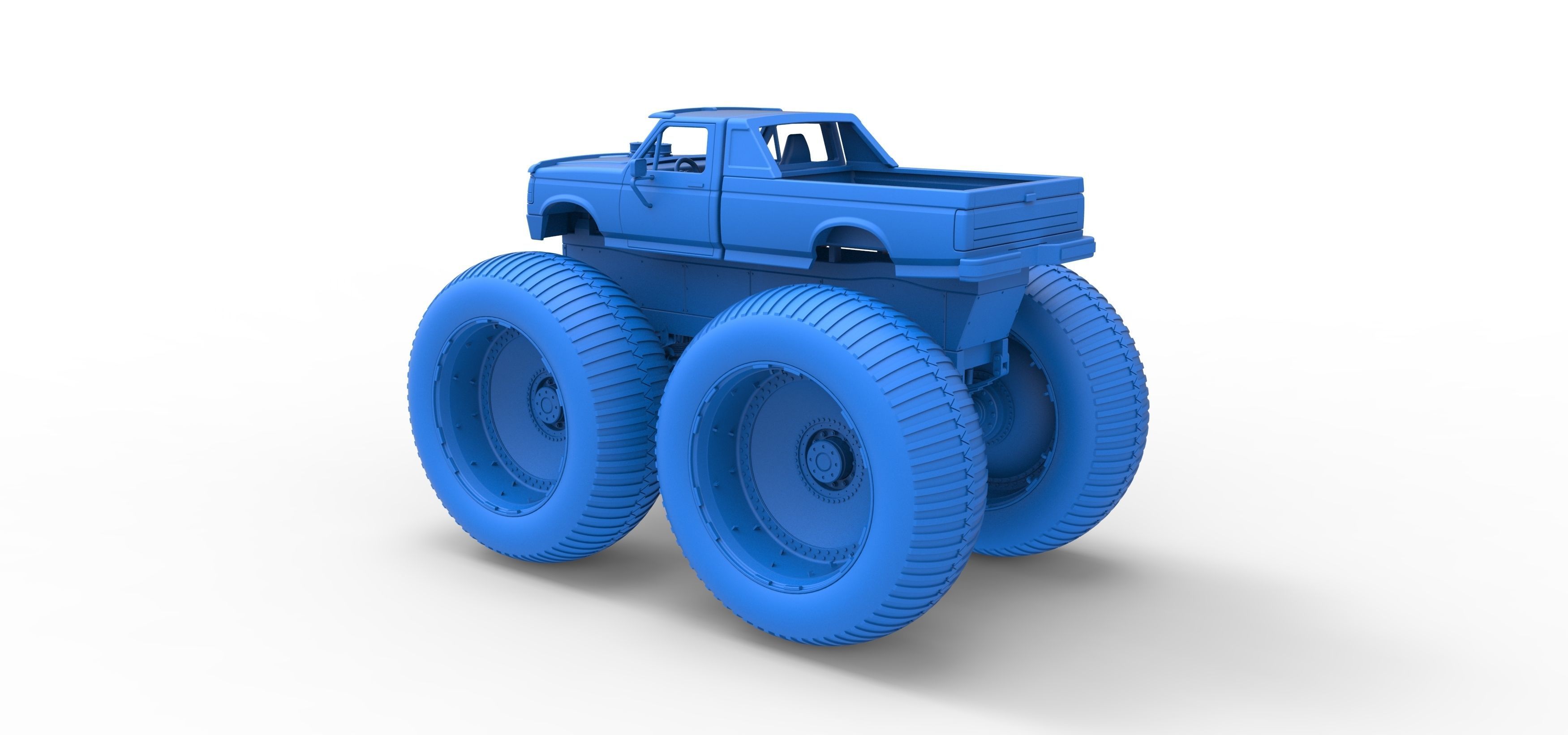 Vintage Monster Truck Scale 1 to 25 3D print model_27