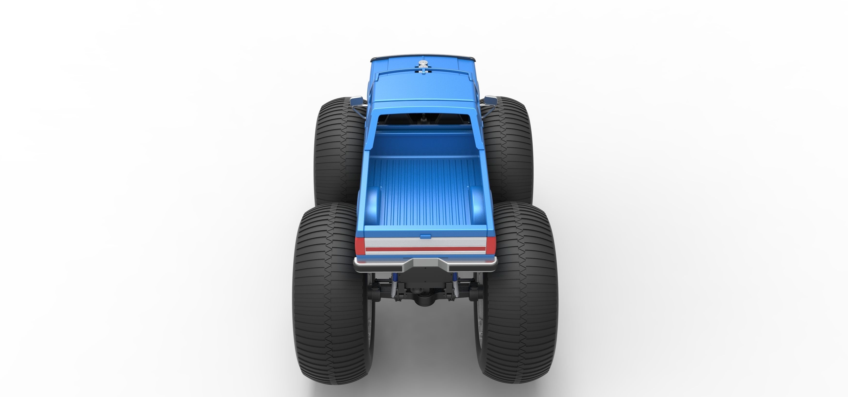 Vintage Monster Truck Scale 1 to 25 3D print model_16