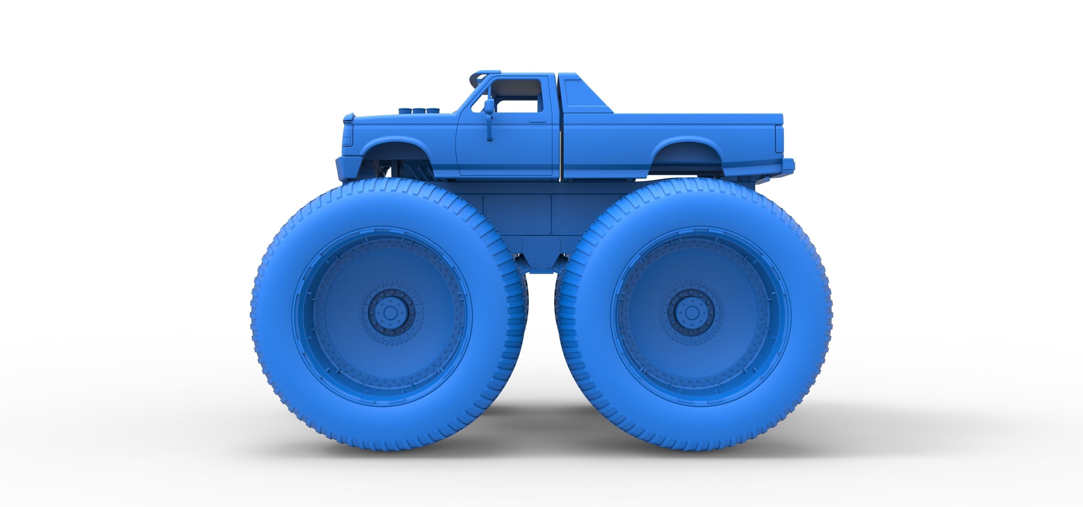 Vintage Monster Truck Scale 1 to 25 3D print model_24