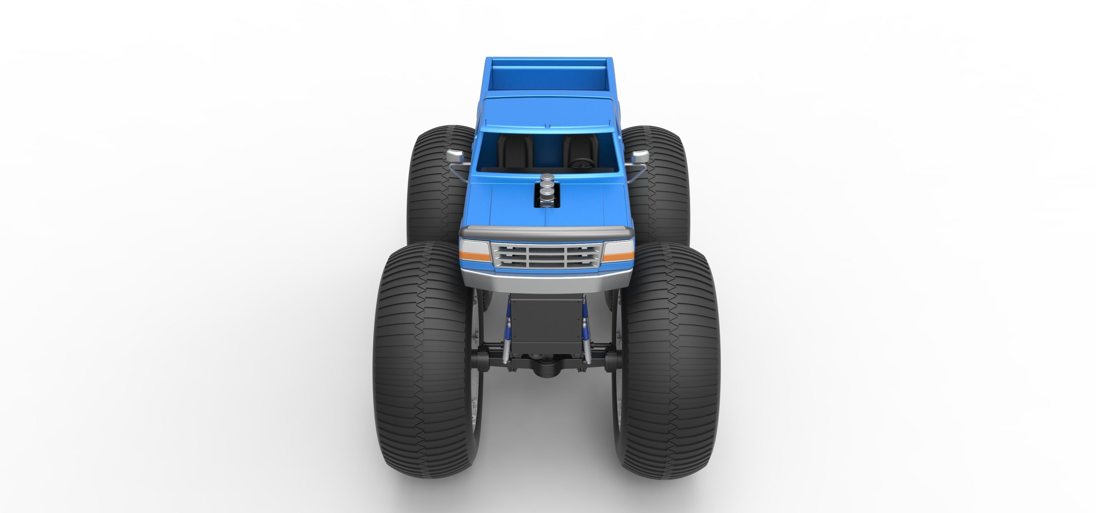 Vintage Monster Truck Scale 1 to 25 3D print model_6