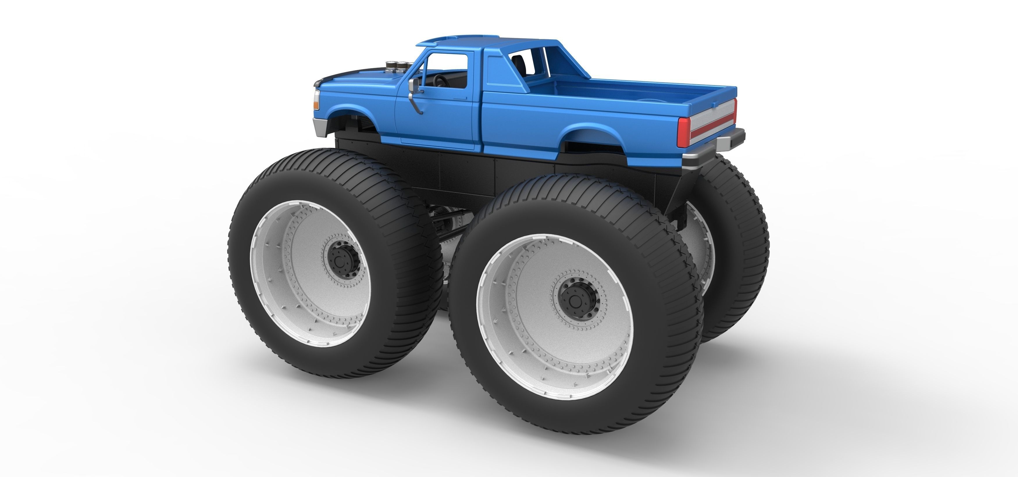 Vintage Monster Truck Scale 1 to 25 3D print model_11