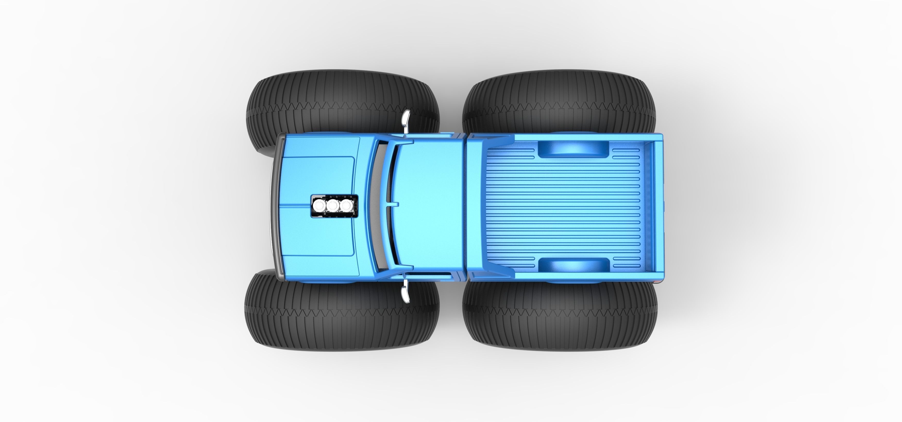 Vintage Monster Truck Scale 1 to 25 3D print model_10