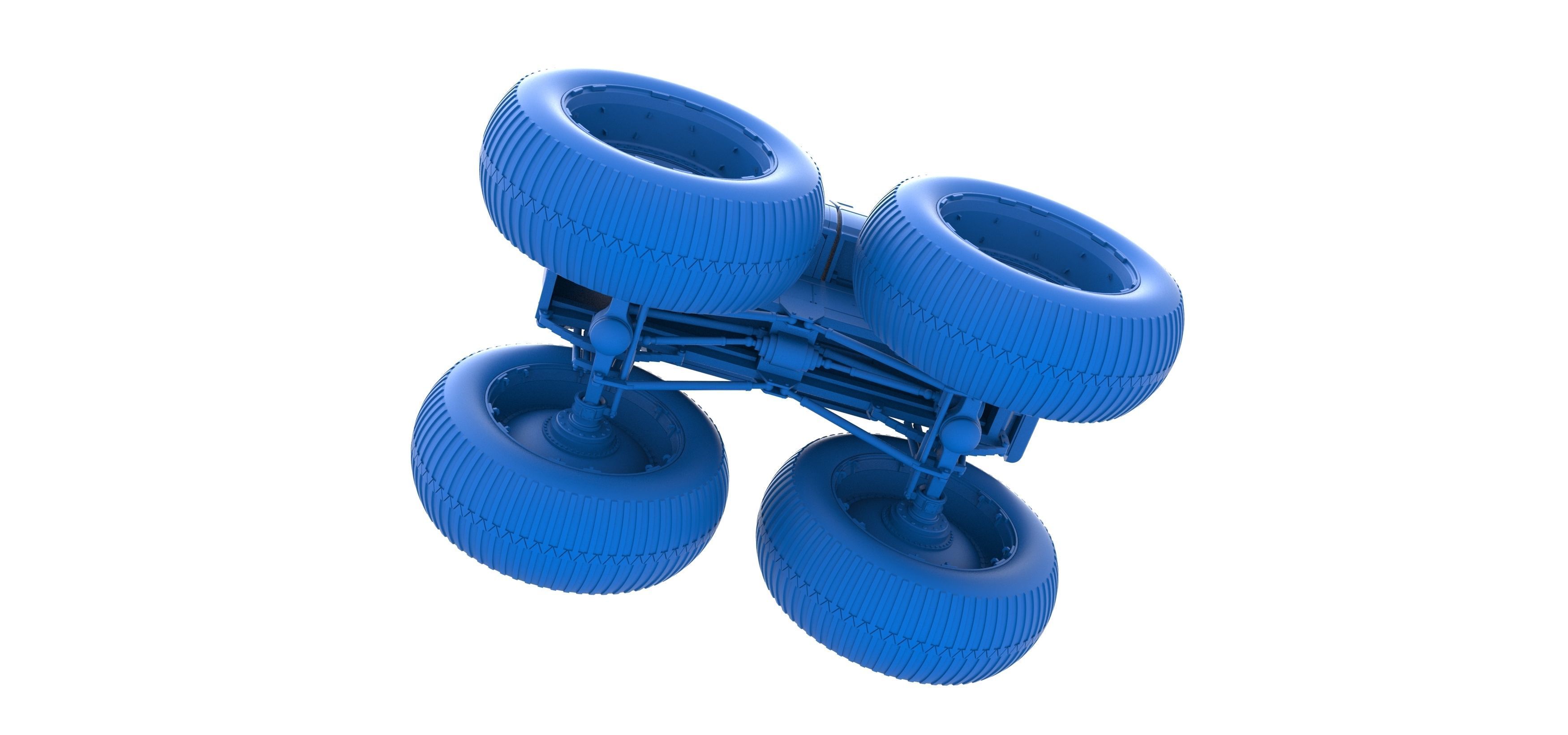 Vintage Monster Truck Scale 1 to 25 3D print model_19