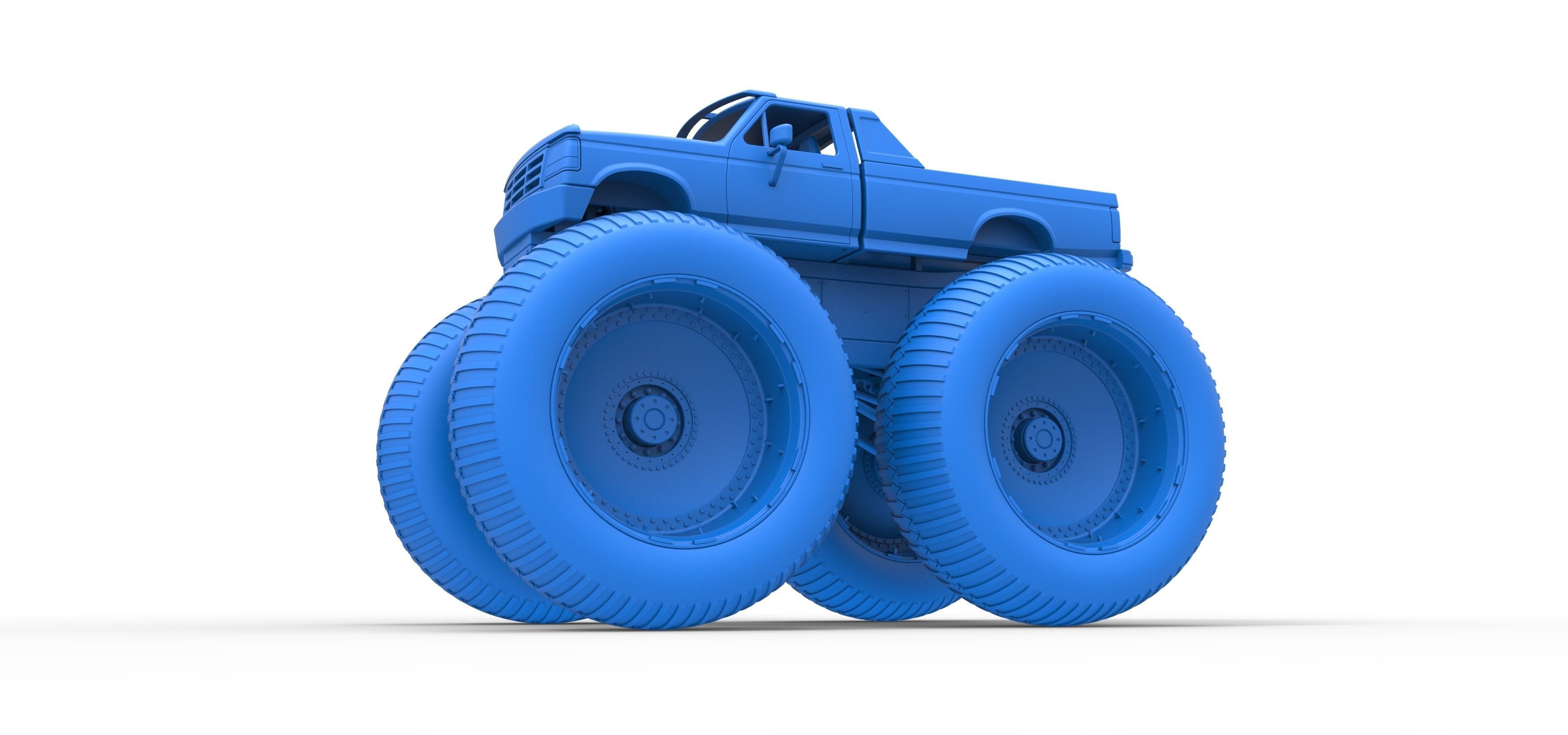 Vintage Monster Truck Scale 1 to 25 3D print model_18