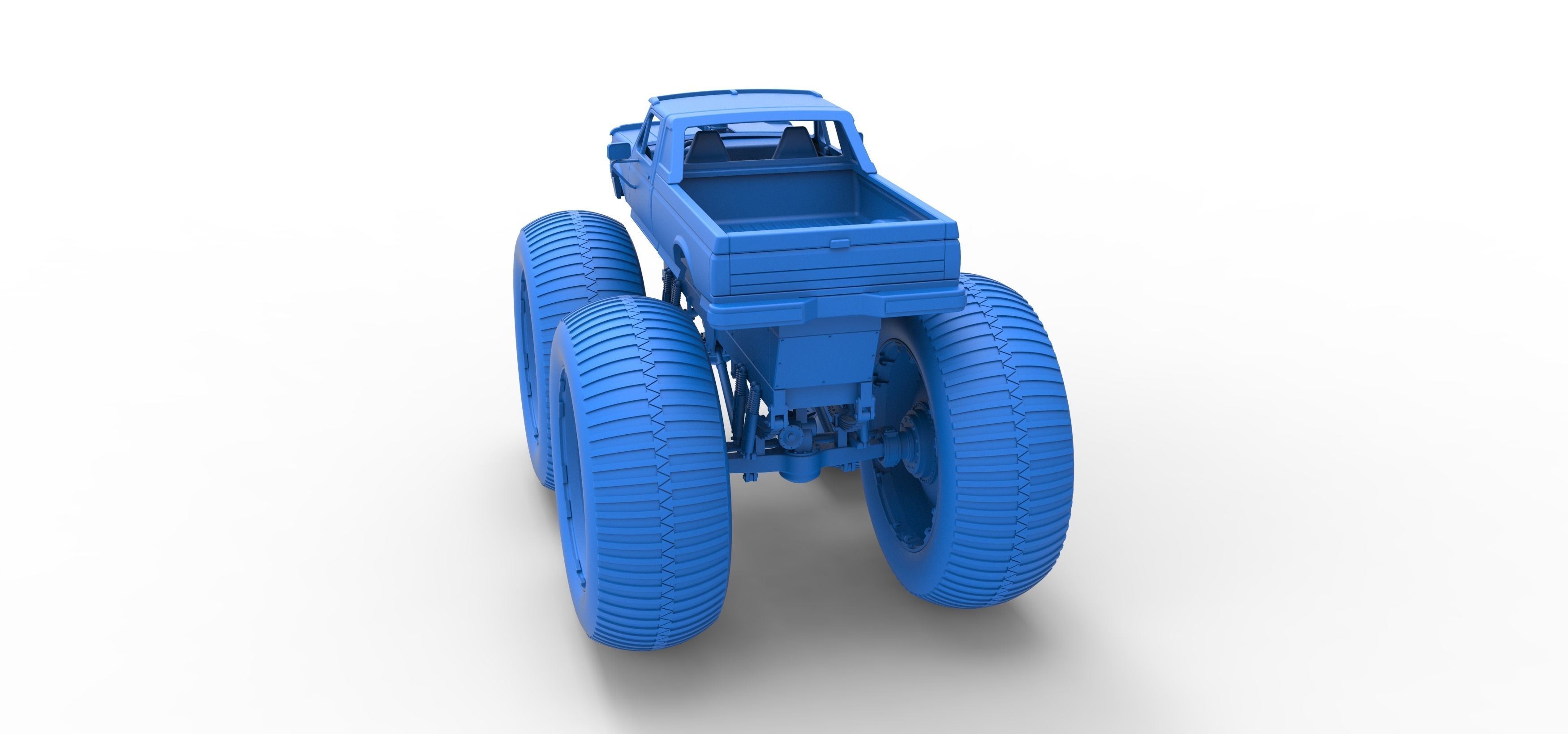 Vintage Monster Truck Scale 1 to 25 3D print model_29