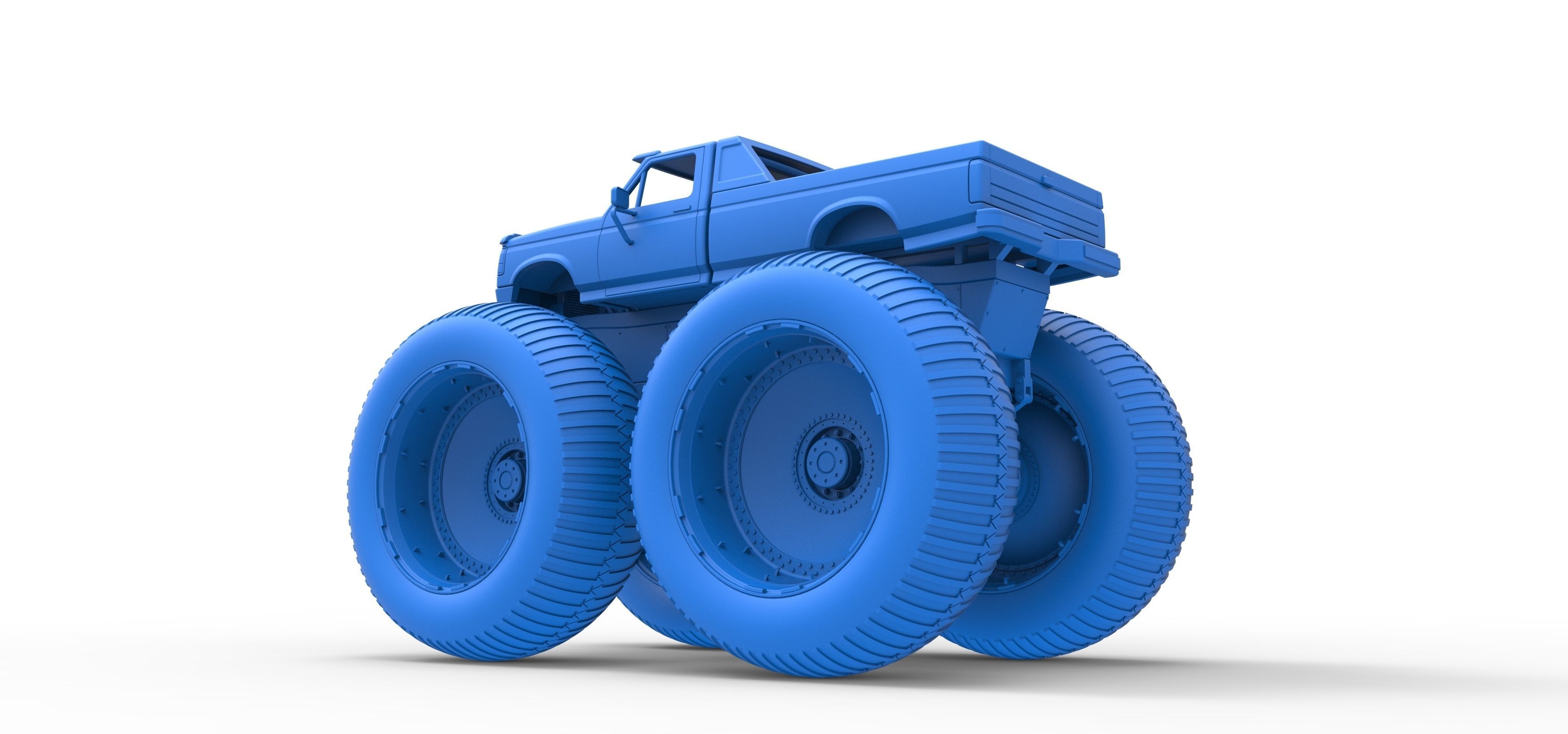 Vintage Monster Truck Scale 1 to 25 3D print model_28