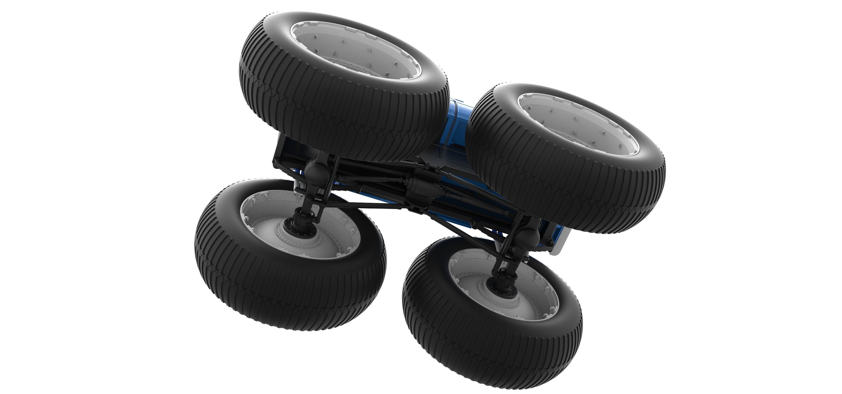 Vintage Monster Truck Scale 1 to 25 3D print model_3