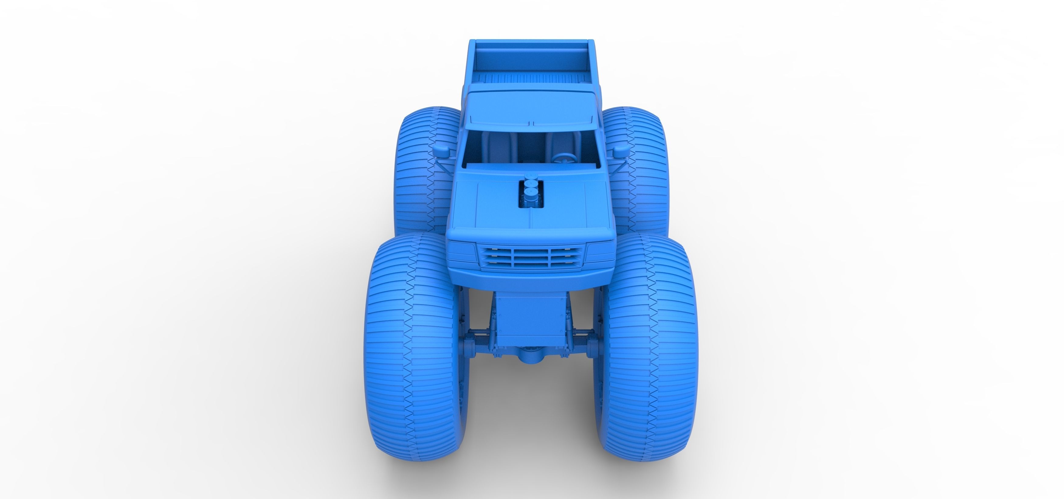Vintage Monster Truck Scale 1 to 25 3D print model_23