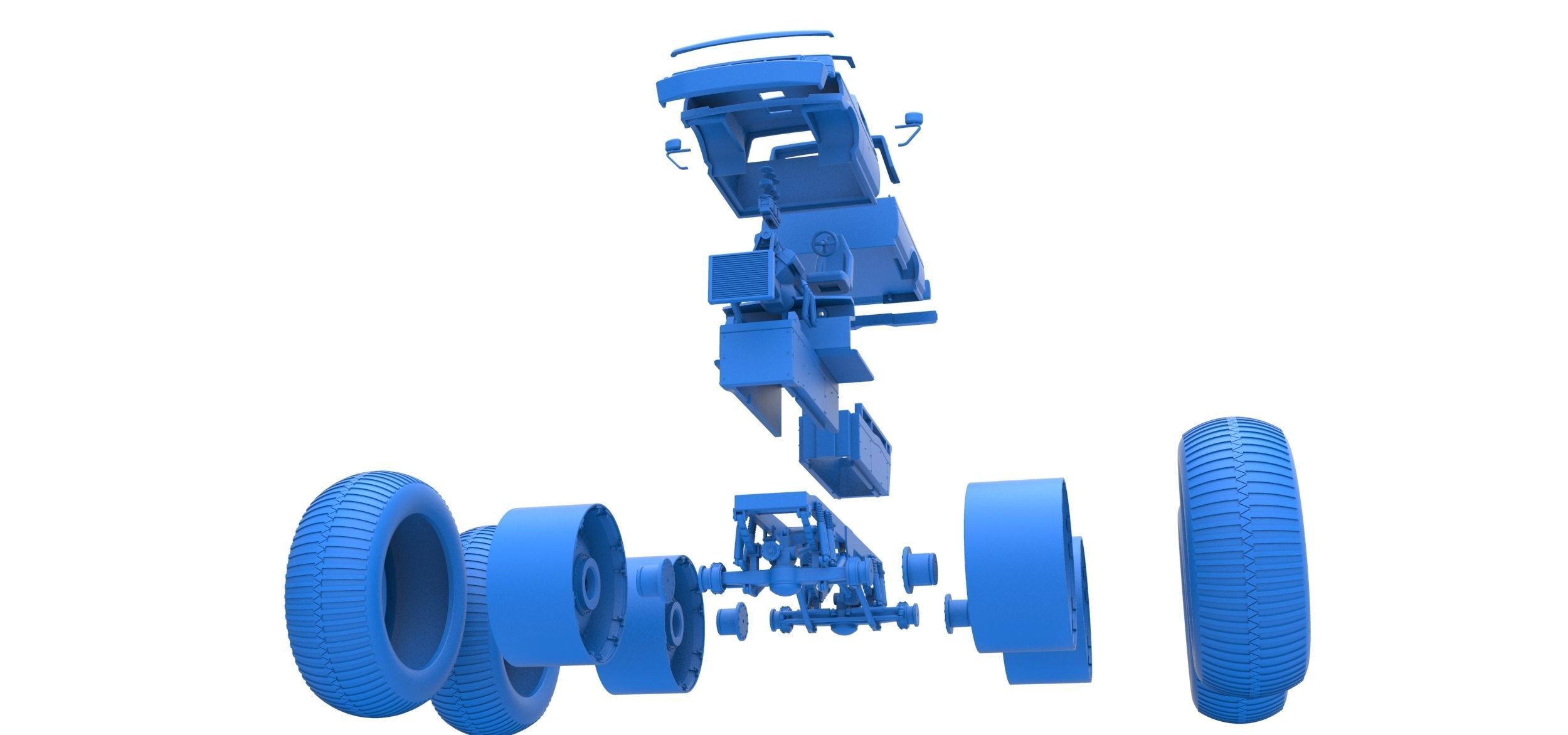 Vintage Monster Truck Scale 1 to 25 3D print model_37