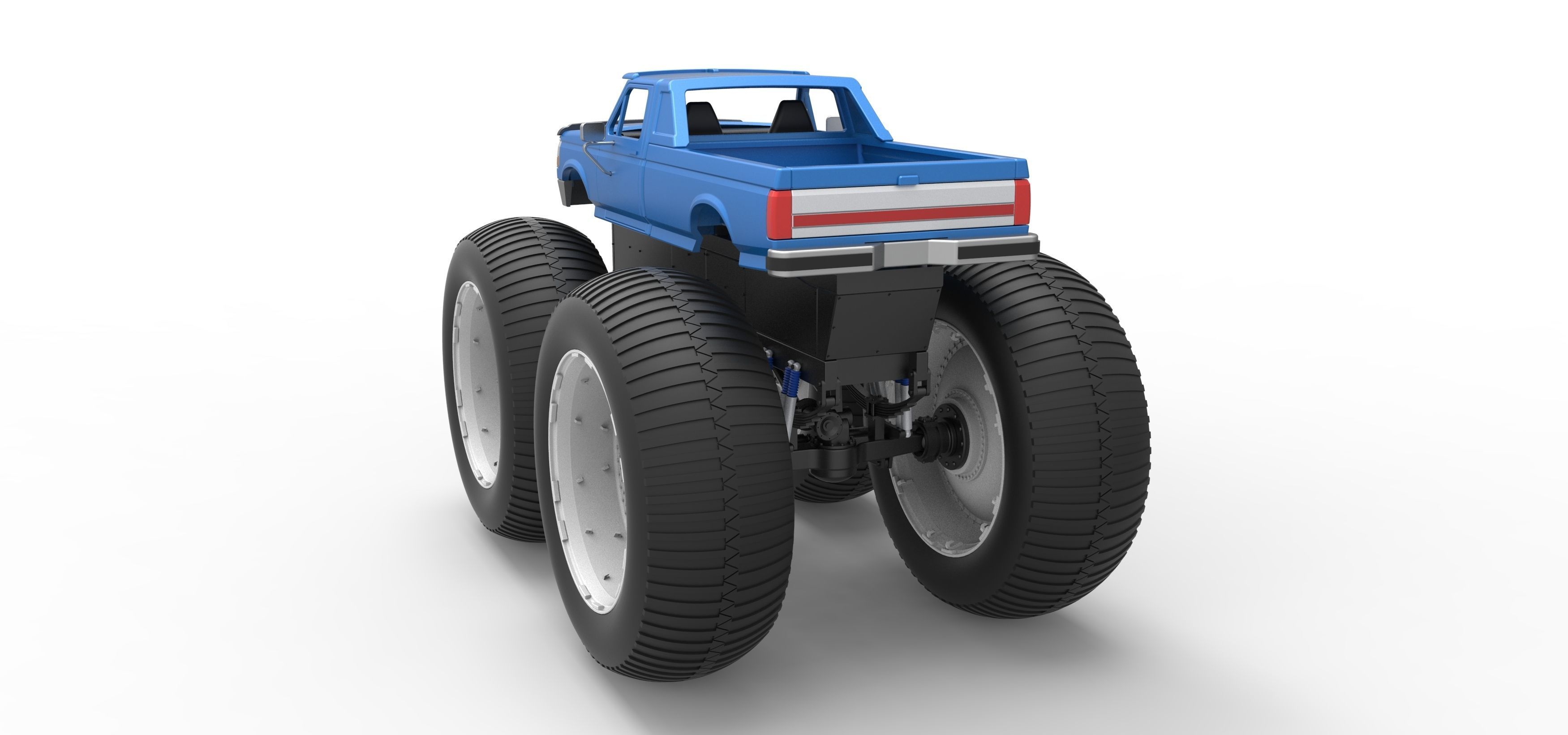 Vintage Monster Truck Scale 1 to 25 3D print model_13