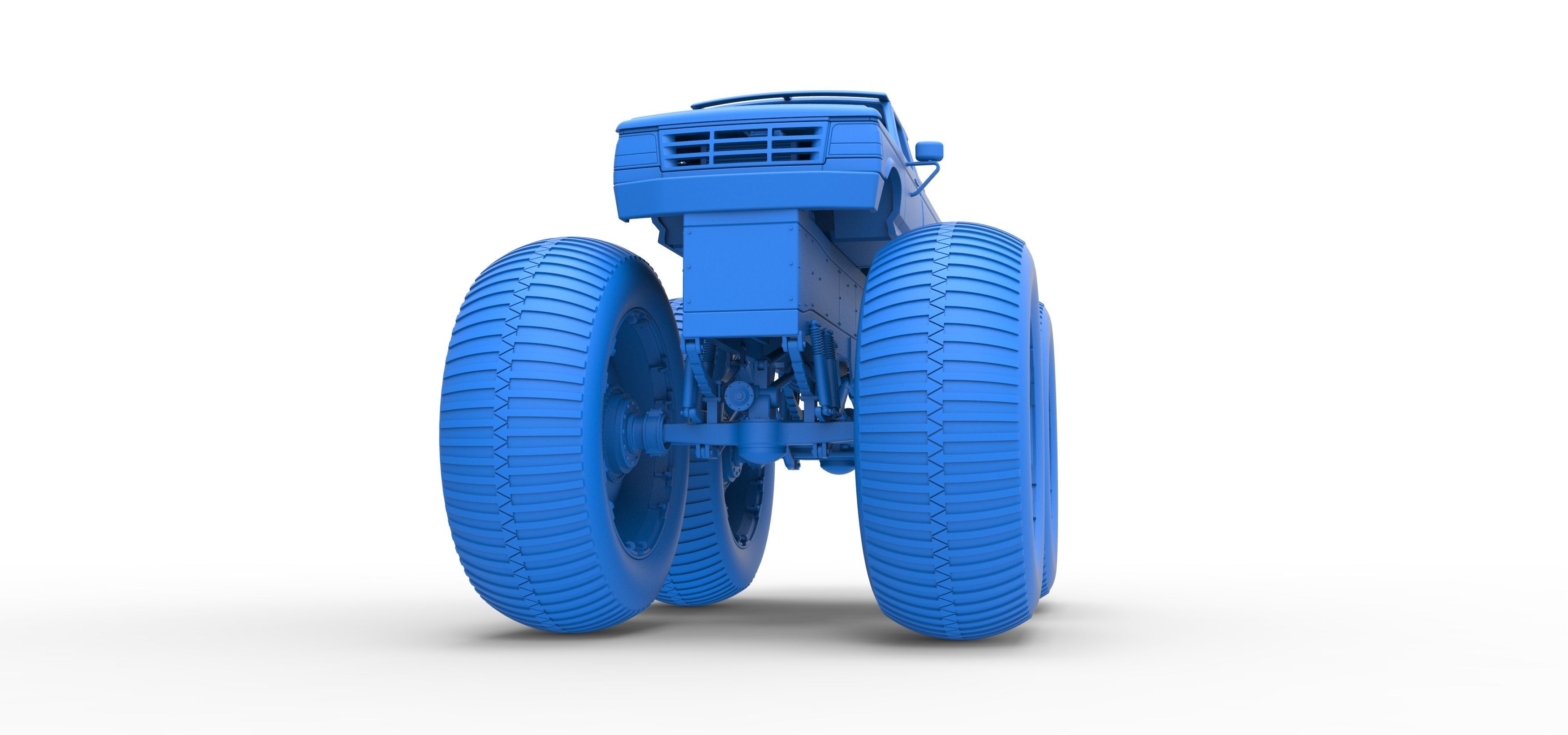 Vintage Monster Truck Scale 1 to 25 3D print model_21