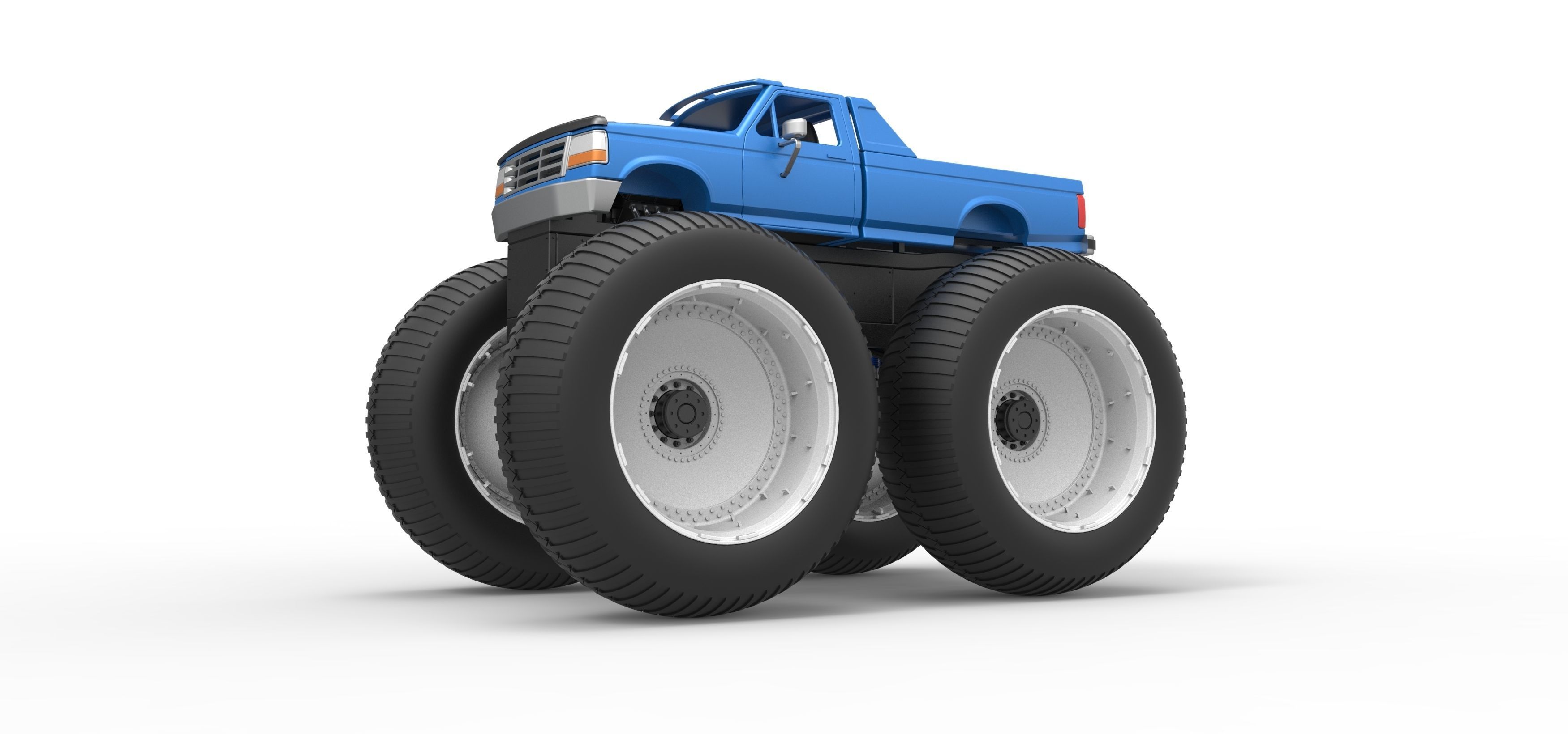 Vintage Monster Truck Scale 1 to 25 3D print model_2