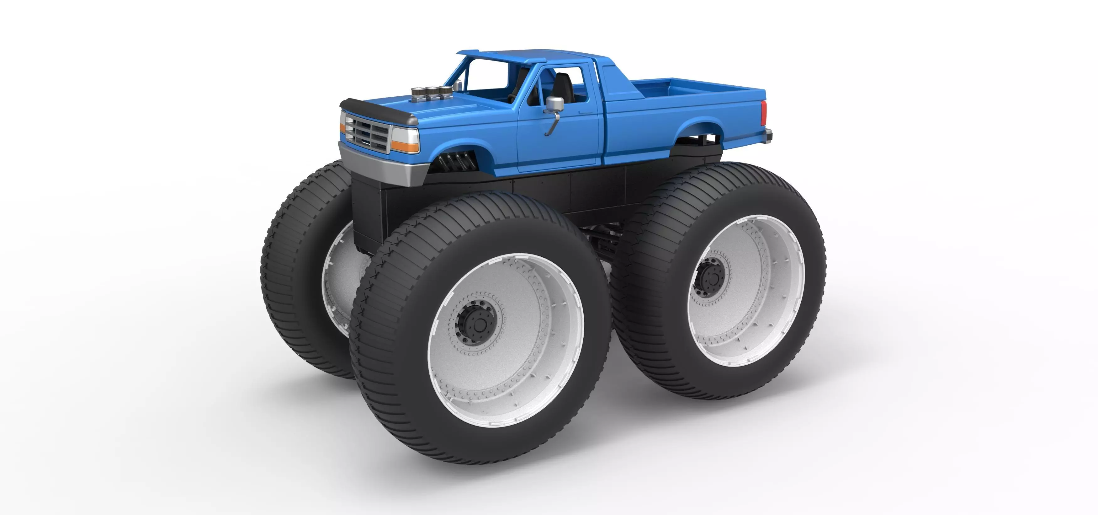 Vintage Monster Truck Scale 1 to 25 3D print model_0