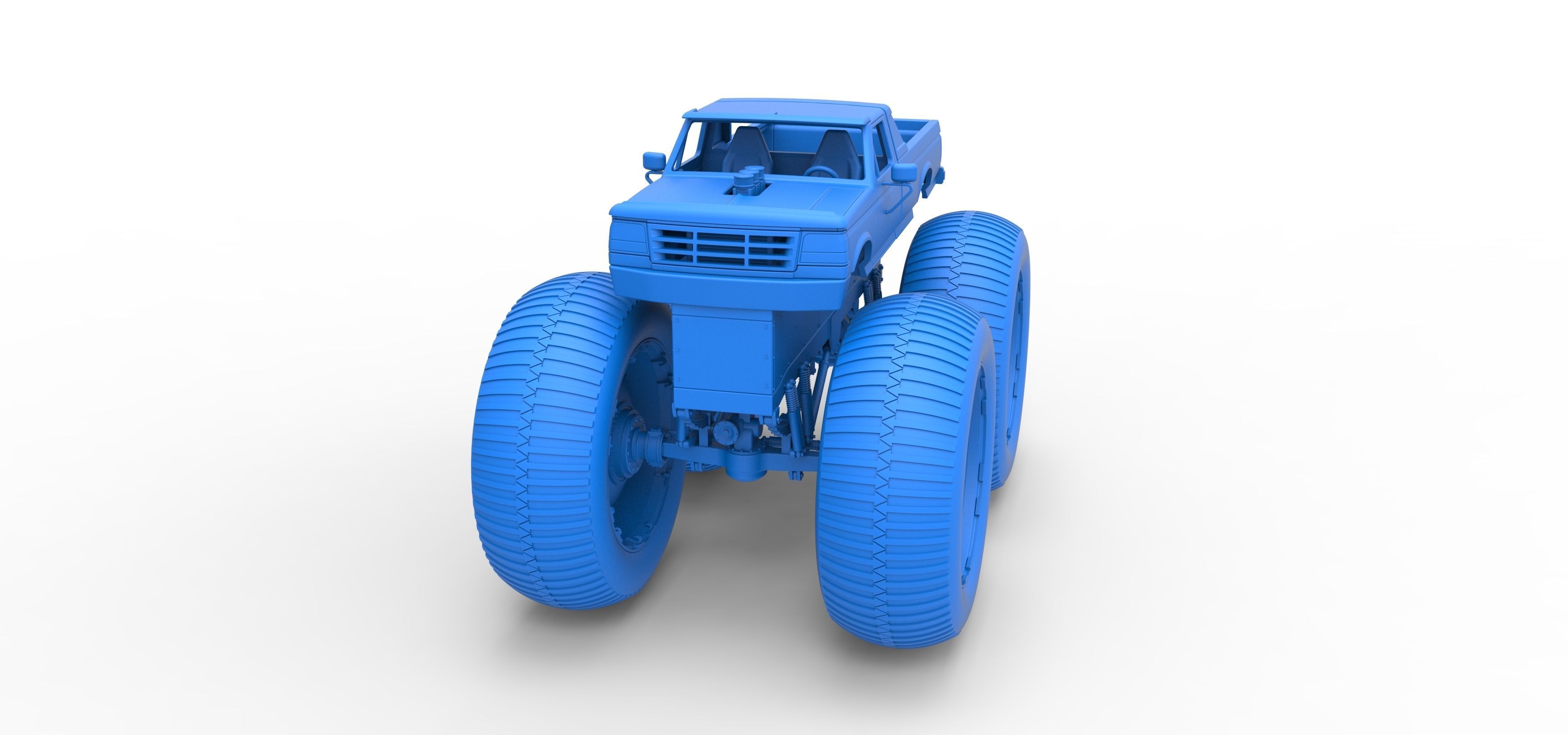 Vintage Monster Truck Scale 1 to 25 3D print model_20