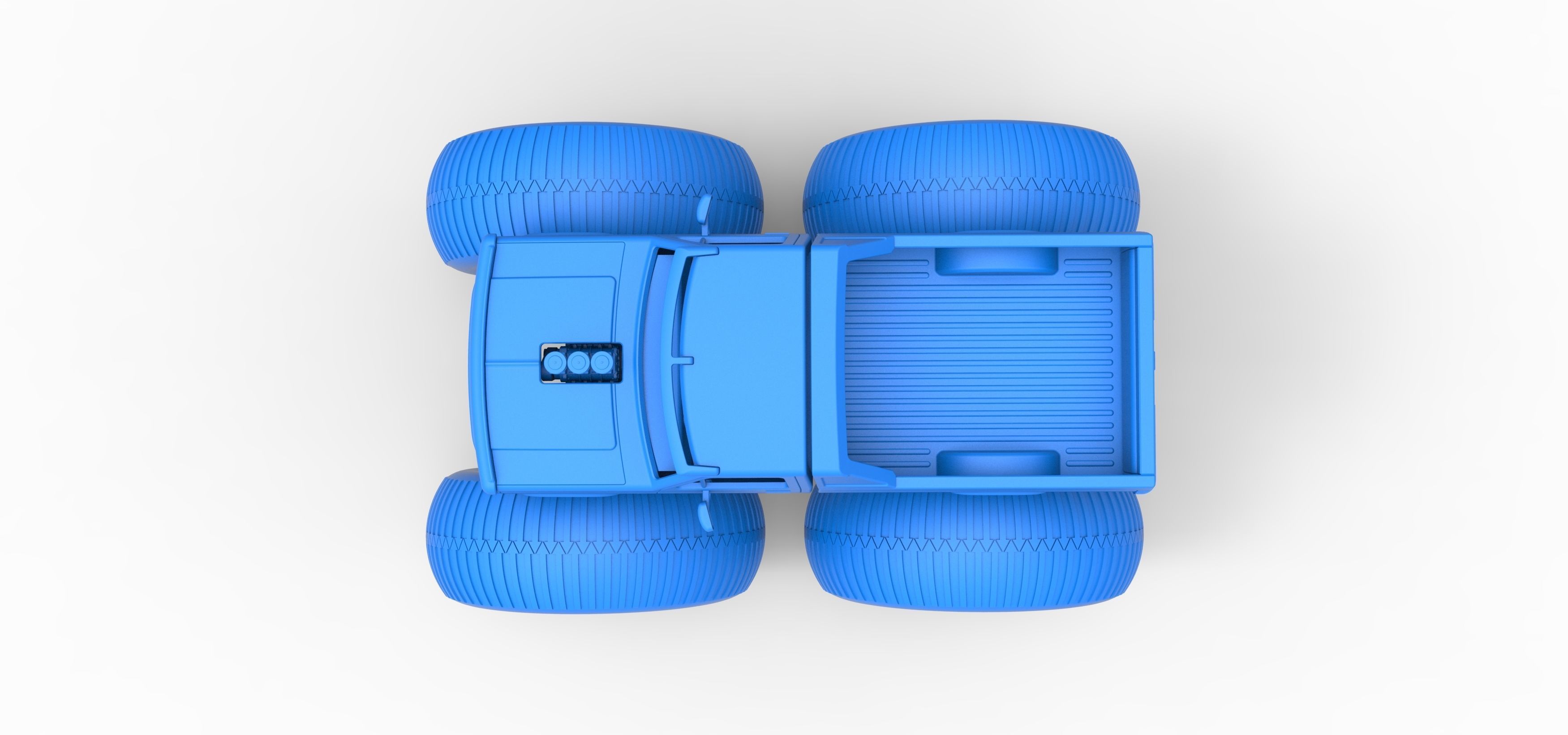 Vintage Monster Truck Scale 1 to 25 3D print model_26