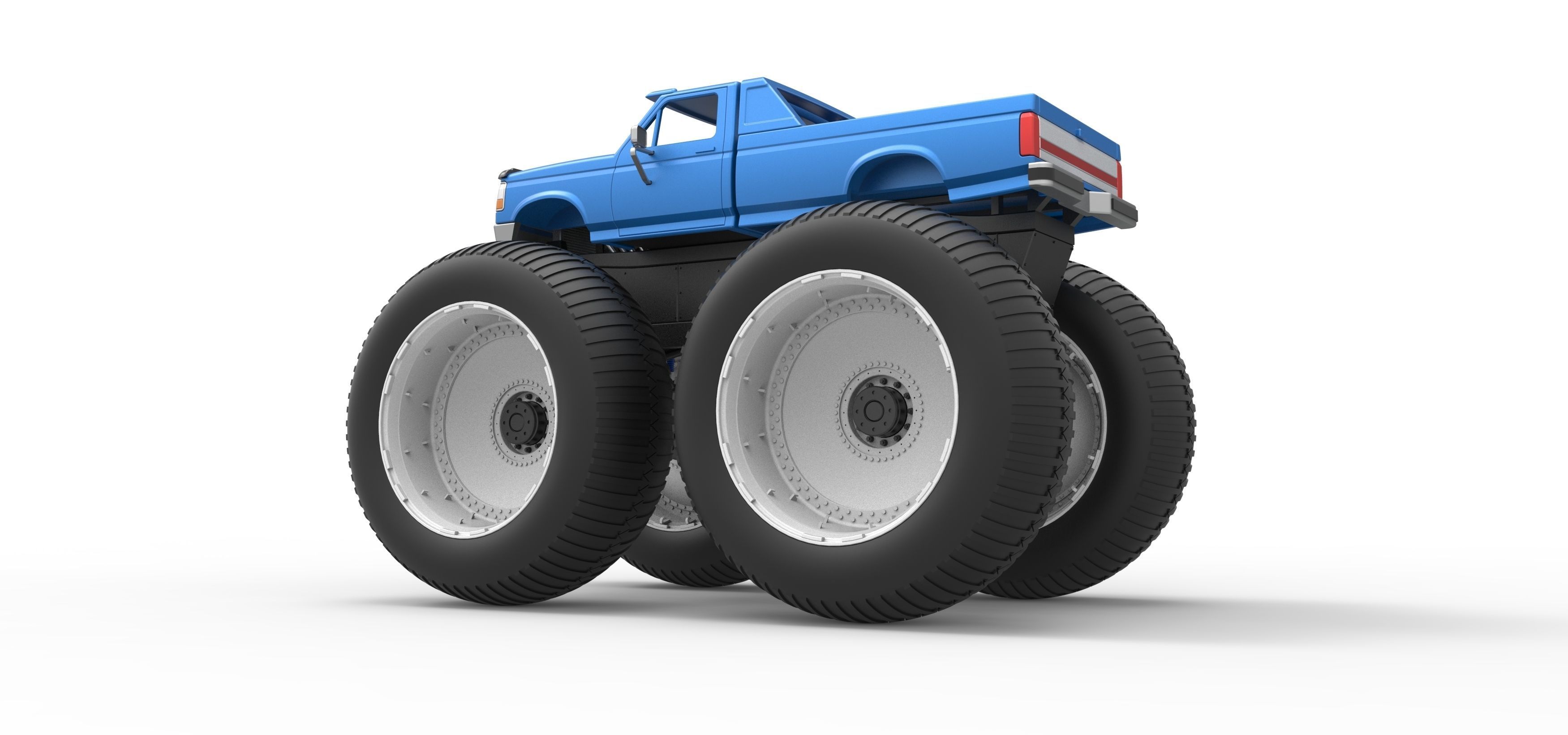 Vintage Monster Truck Scale 1 to 25 3D print model_12