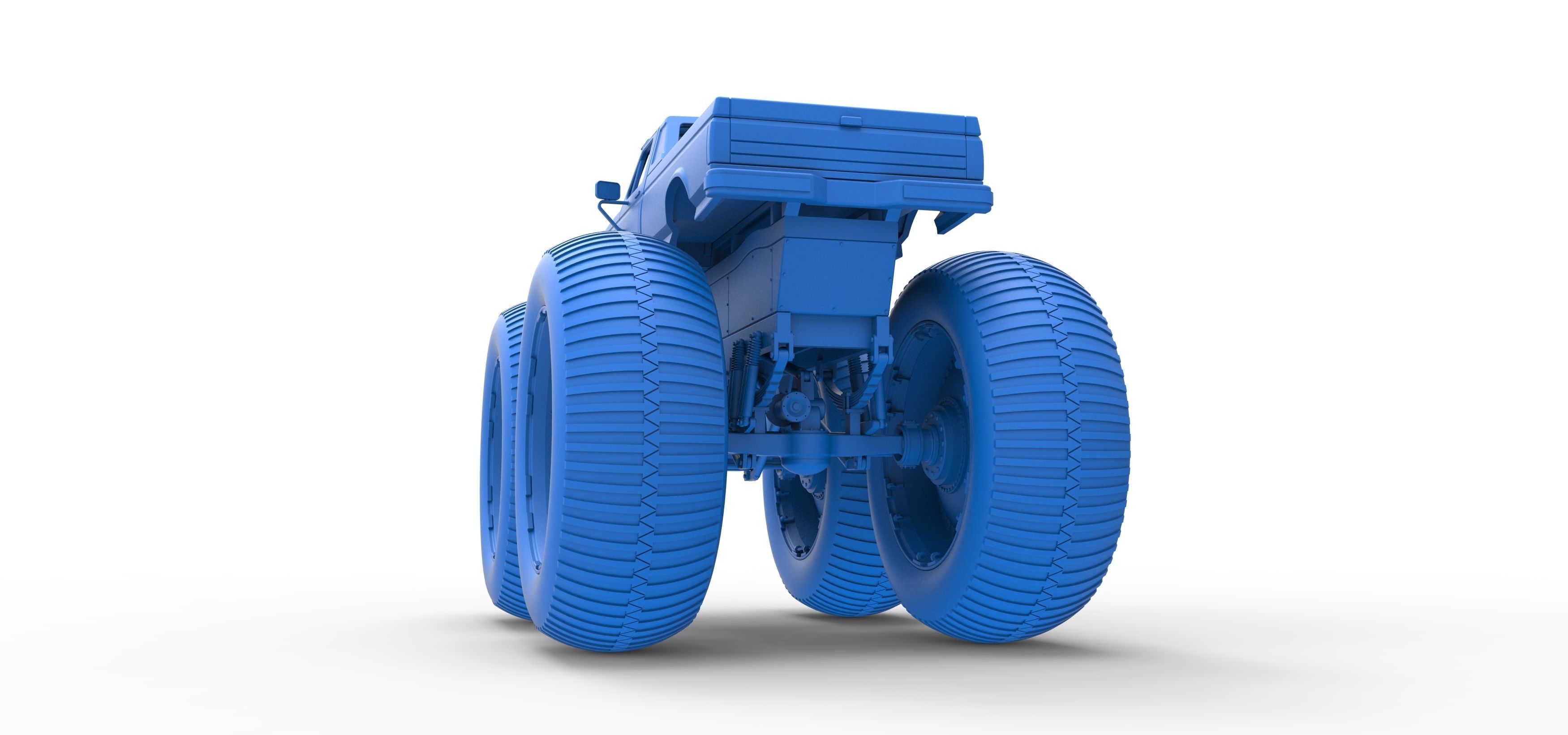 Vintage Monster Truck Scale 1 to 25 3D print model_30