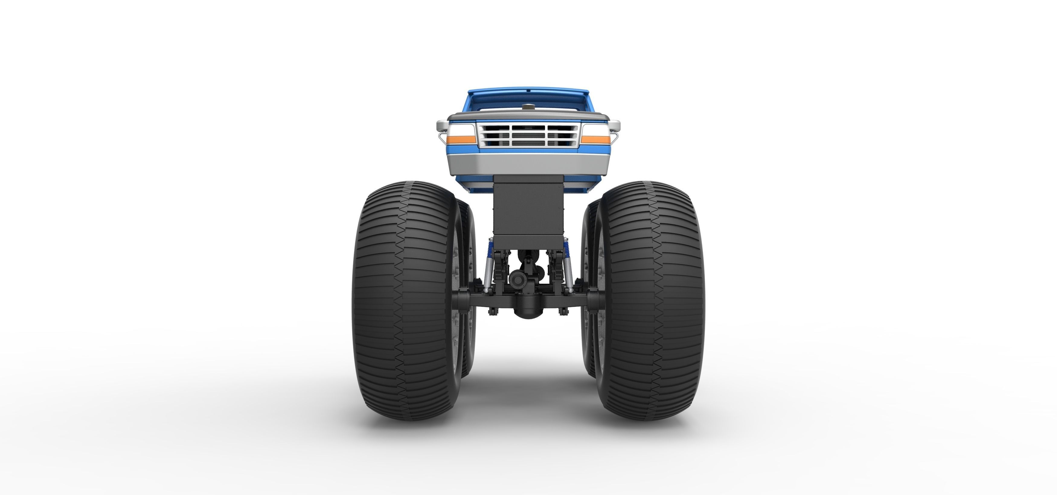 Vintage Monster Truck Scale 1 to 25 3D print model_7