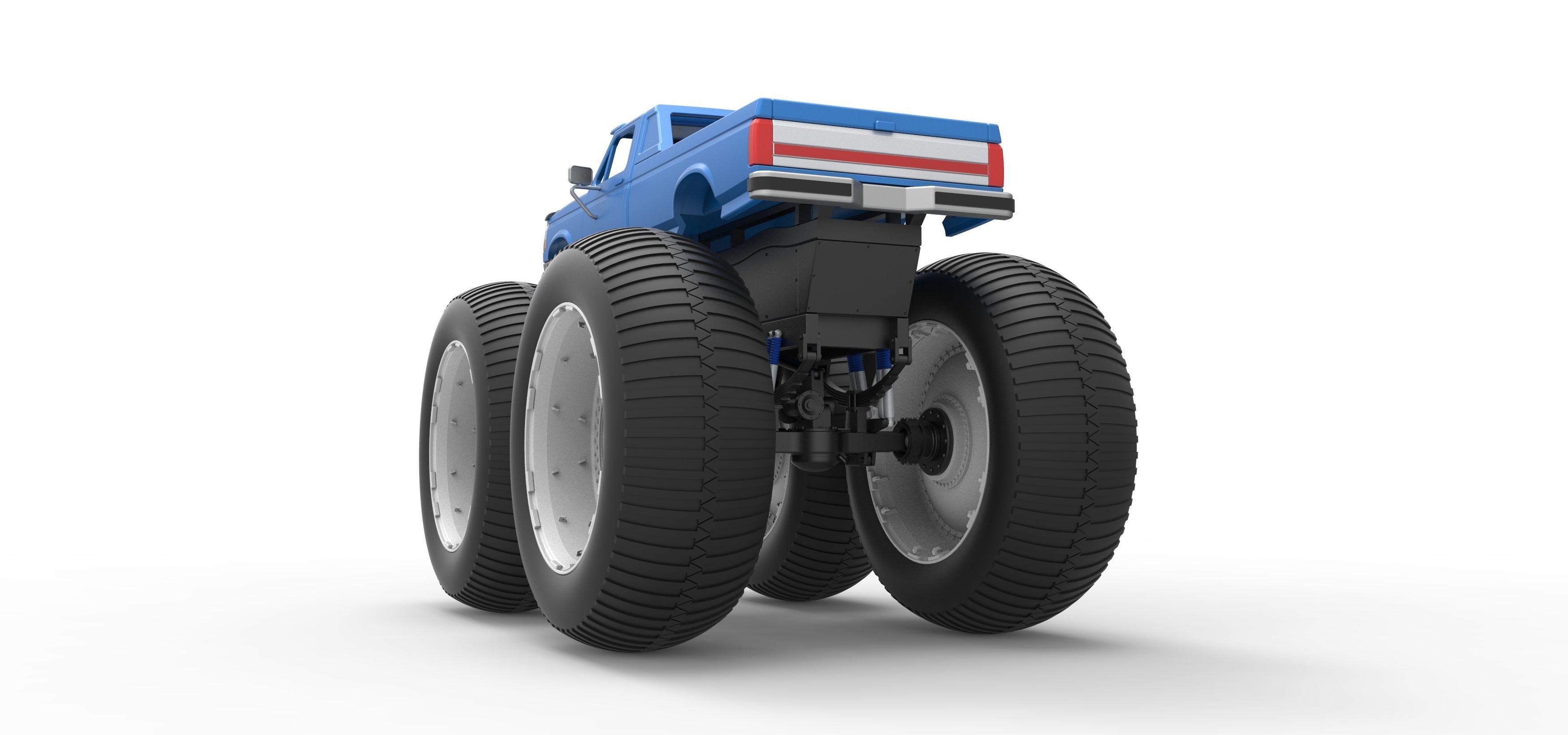 Vintage Monster Truck Scale 1 to 25 3D print model_14