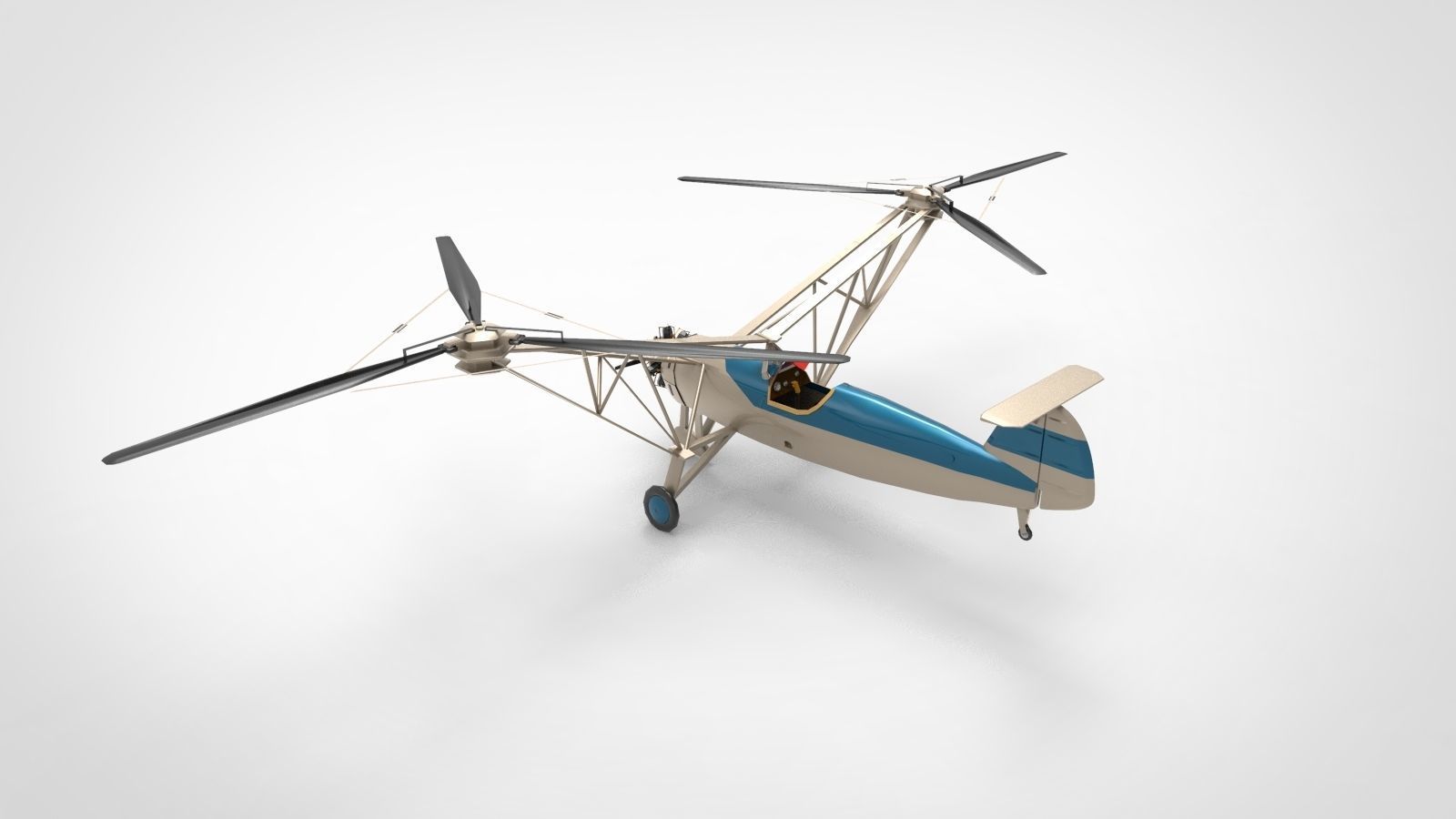 FockeWulf Fw 61 3D model CGTrader