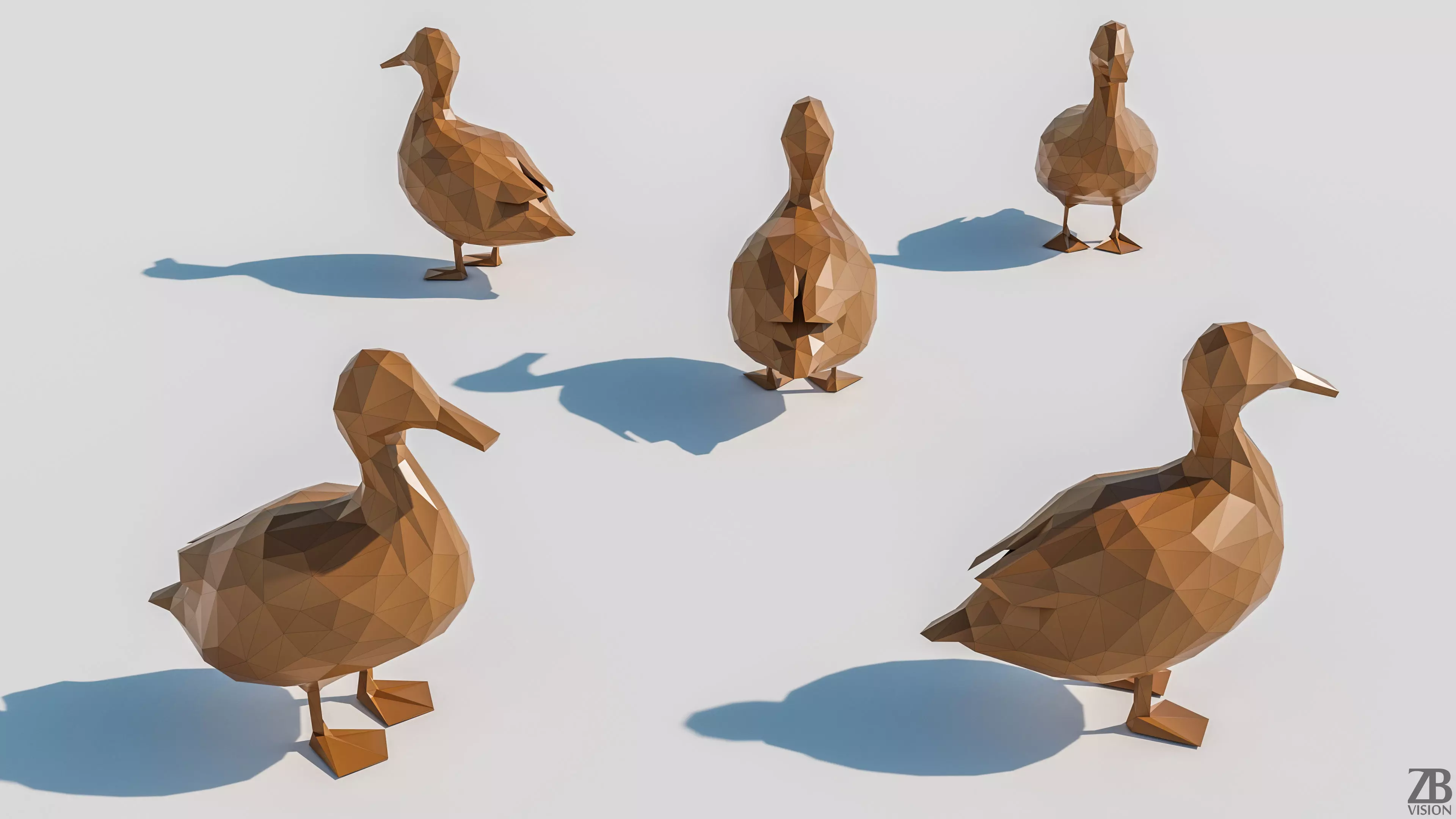 Lowpoly Duck 001 3D model_0