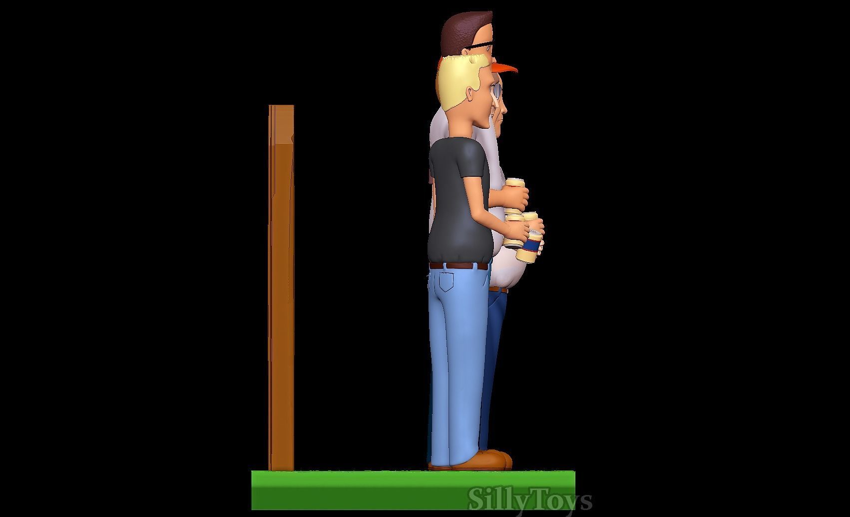 King of the Hill Diorama 3D print model_3