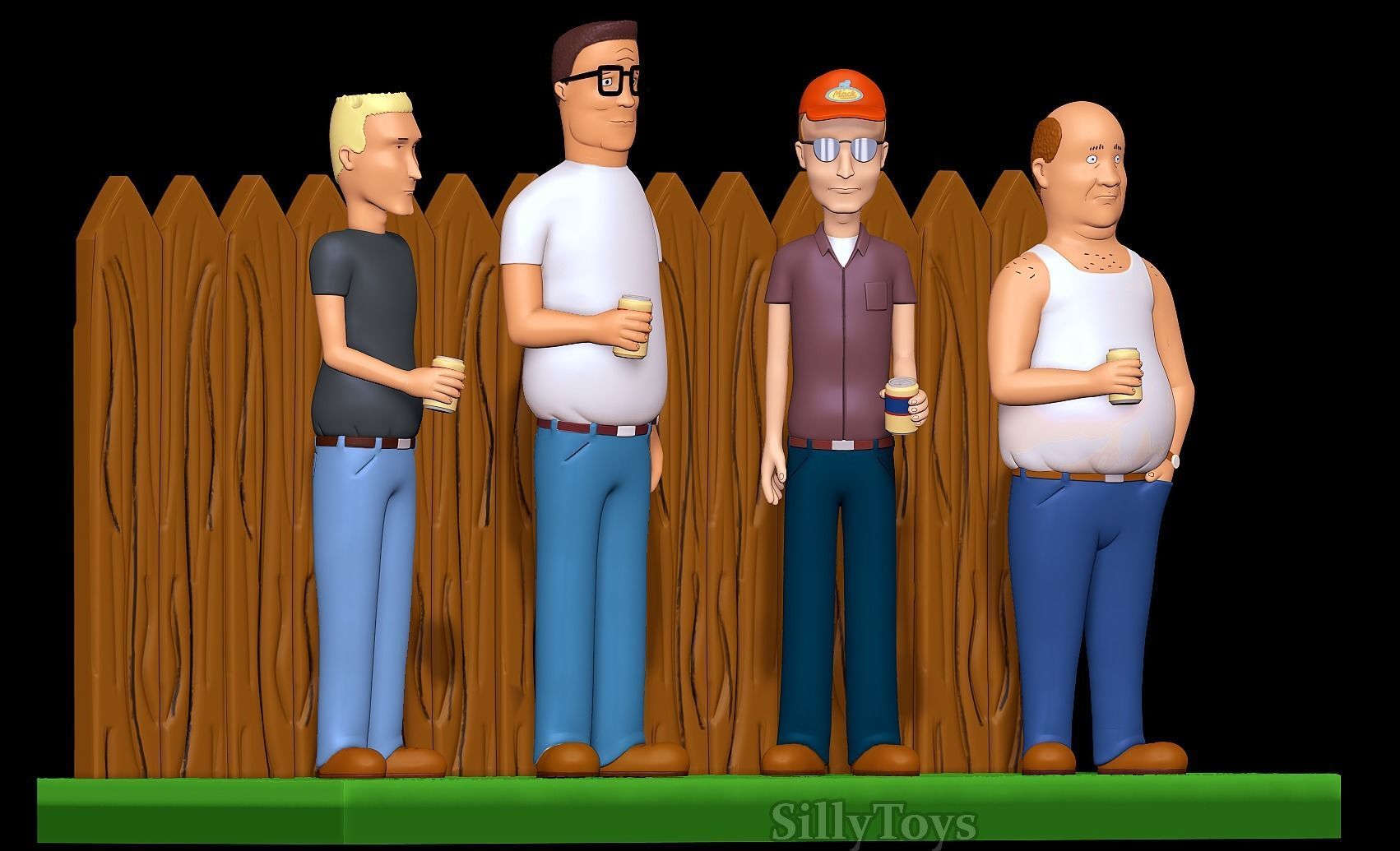 King of the Hill Diorama 3D print model_4