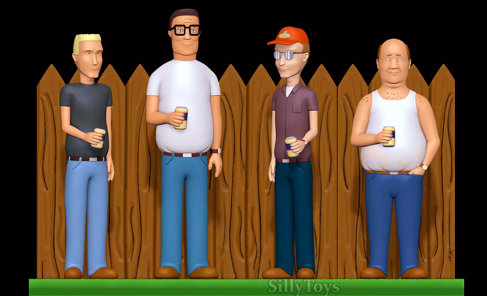 King of the Hill Diorama 3D print model_0