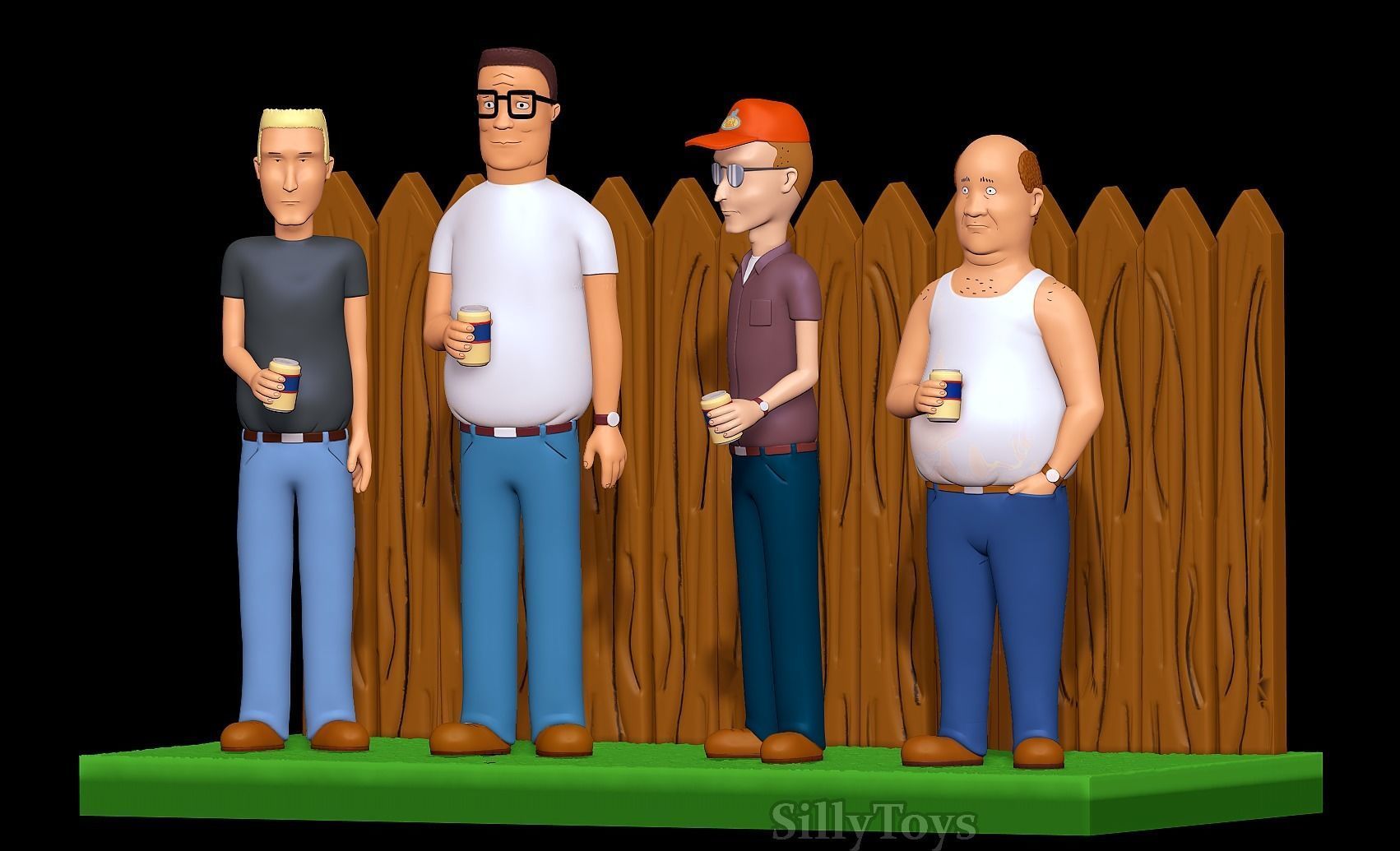 King of the Hill Diorama 3D print model_1