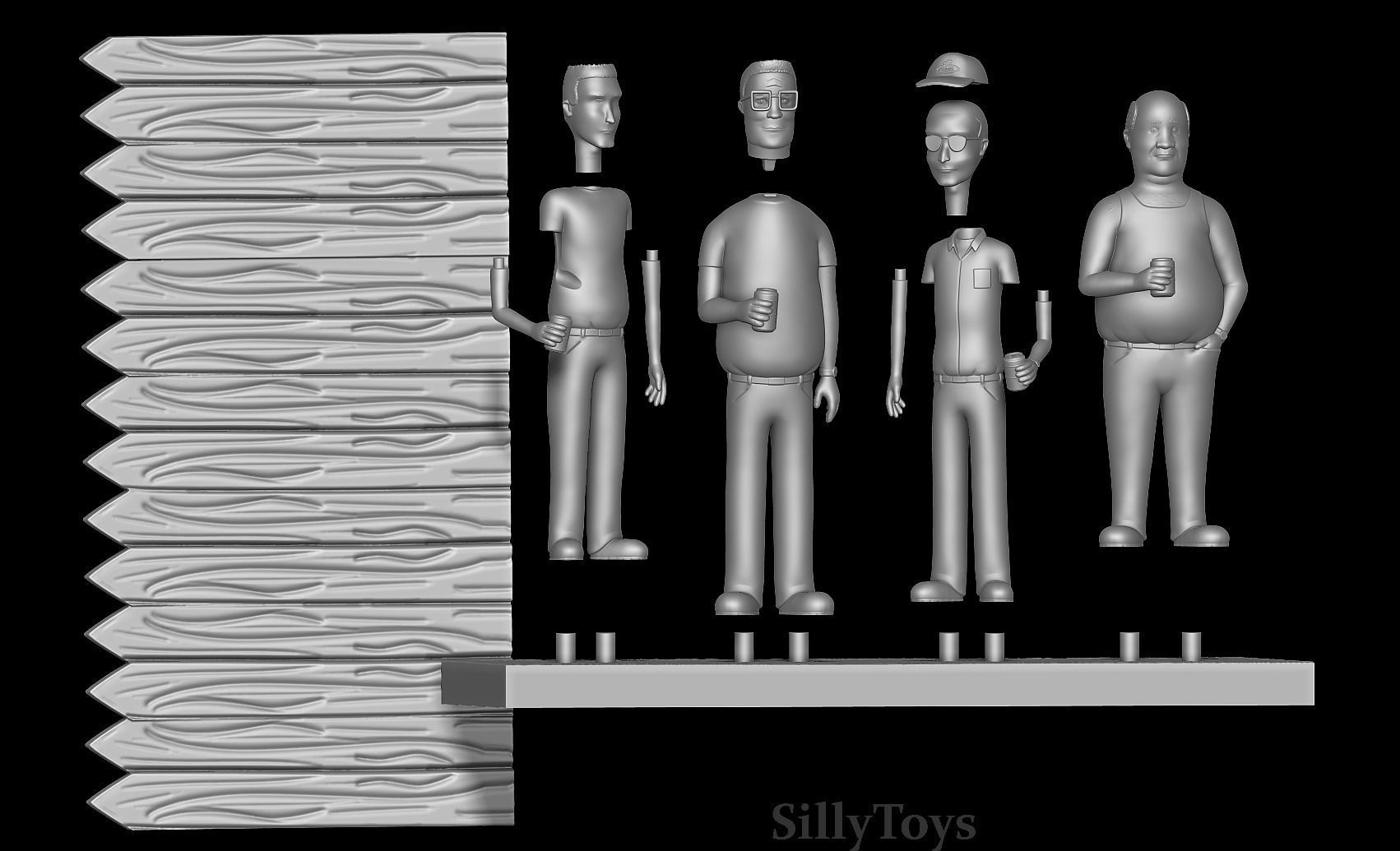 King of the Hill Diorama 3D print model_5