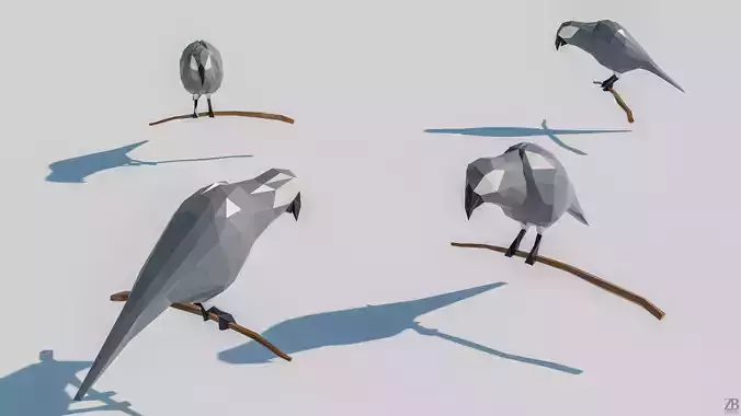 Lowpoly Parrot 001