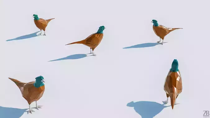Lowpoly Pheasant 001