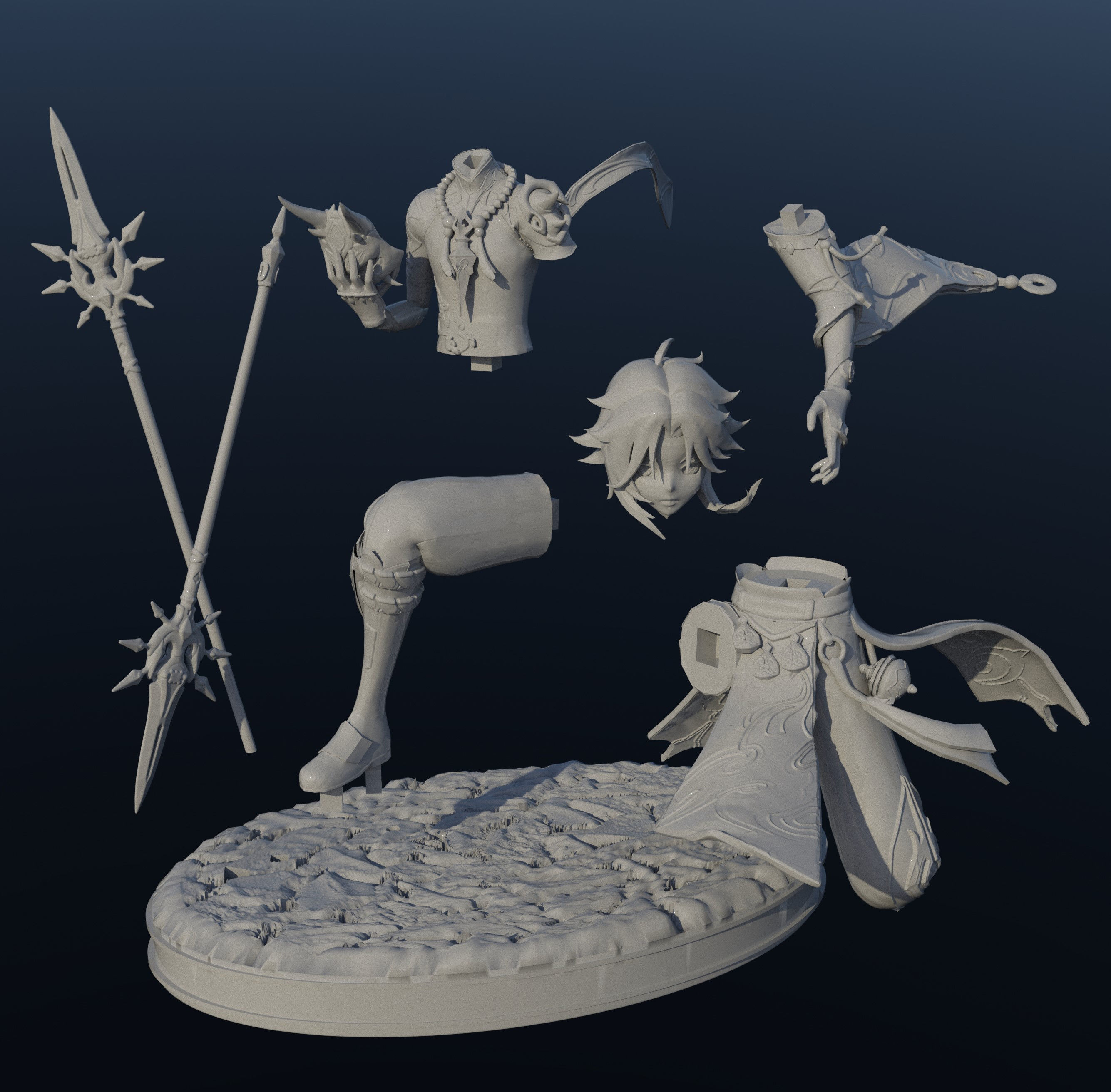 XIAO GENSHIN IMPACT 3D print model_7