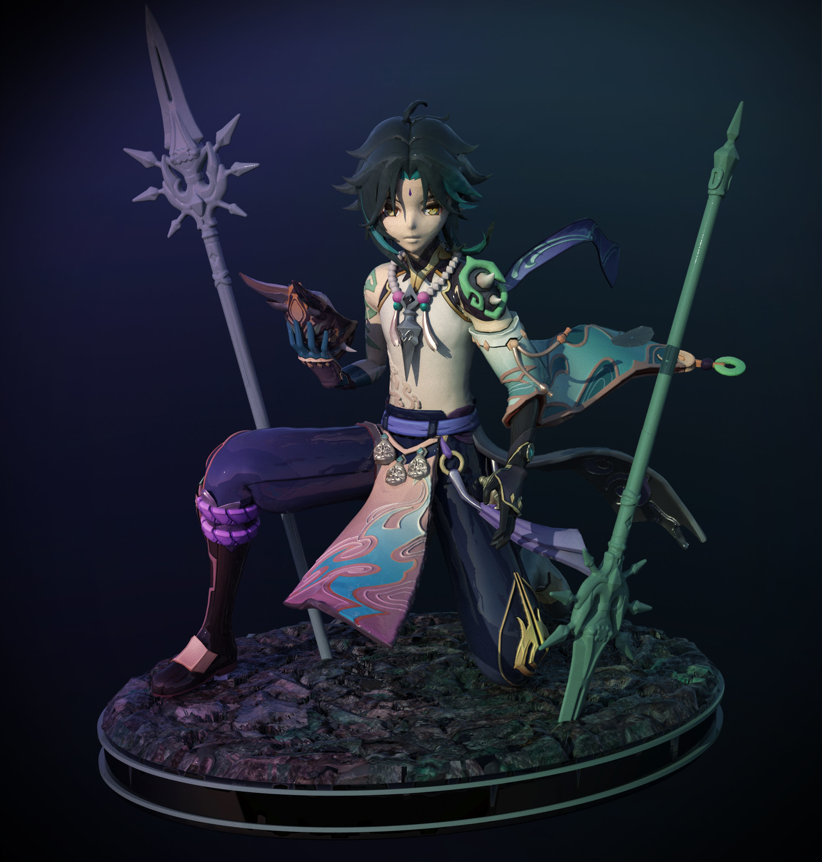 XIAO GENSHIN IMPACT 3D print model_1