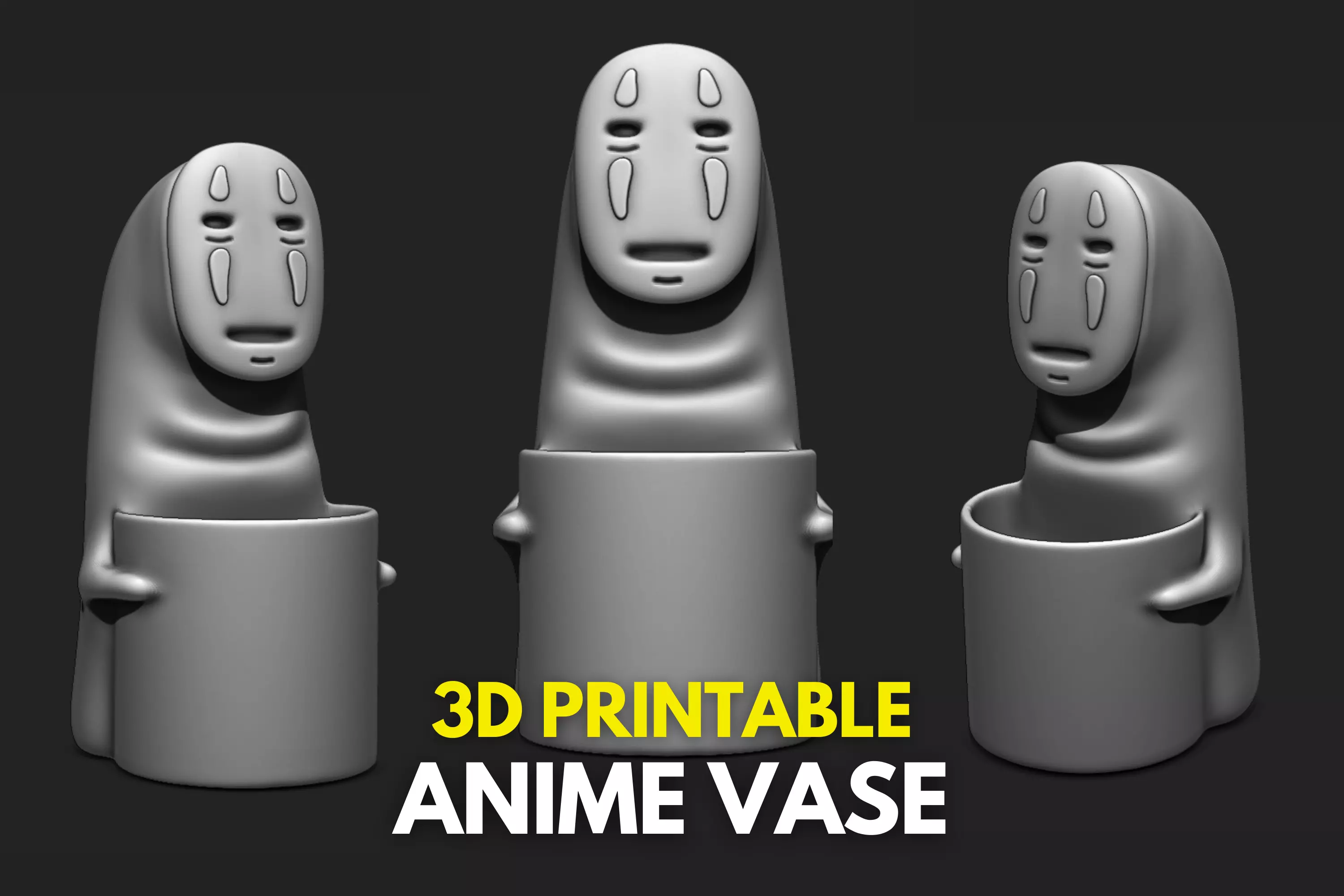 Anime Vase - Stuff Holder - 01 3D print model