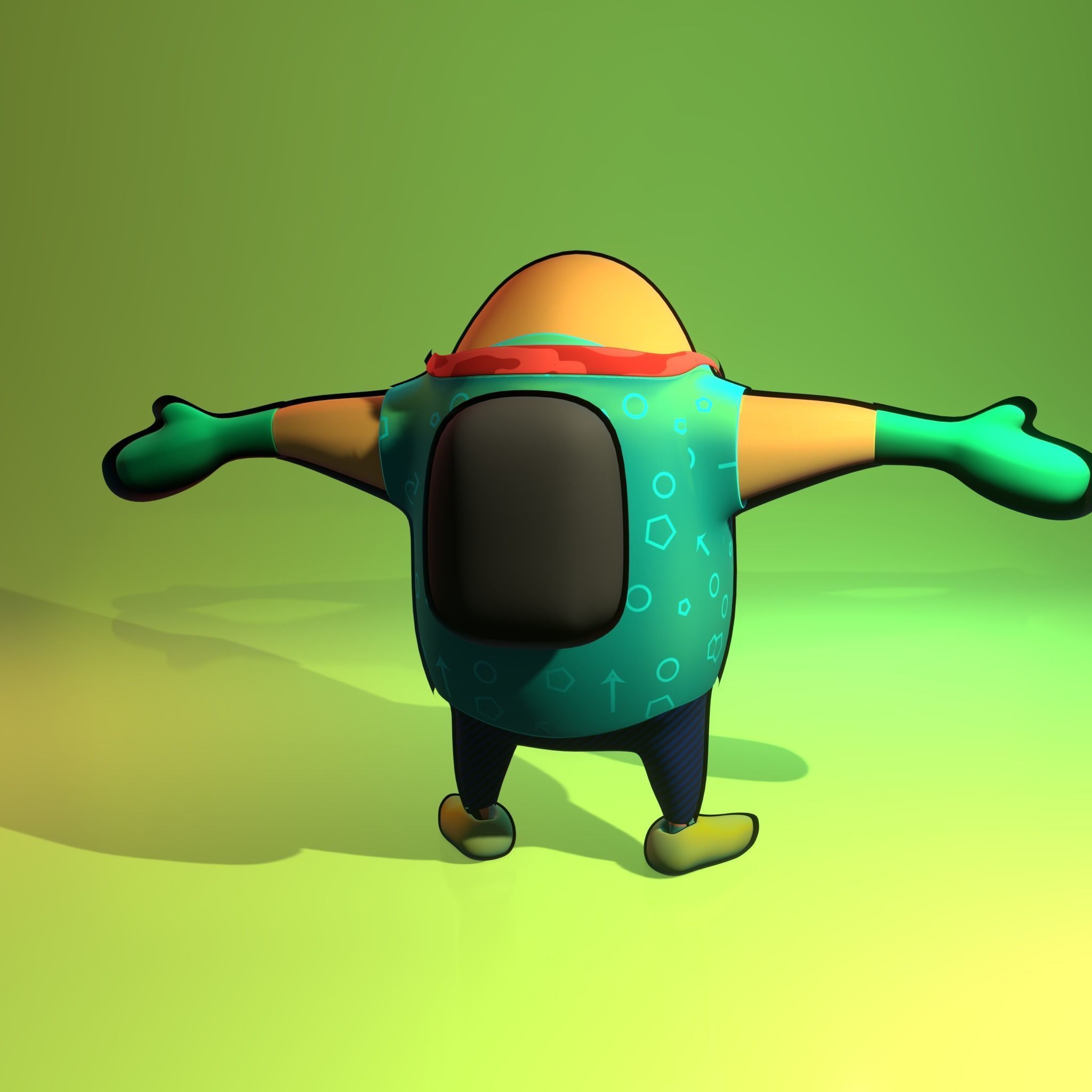 Toon Style 3D Character Low-poly 3D model_12