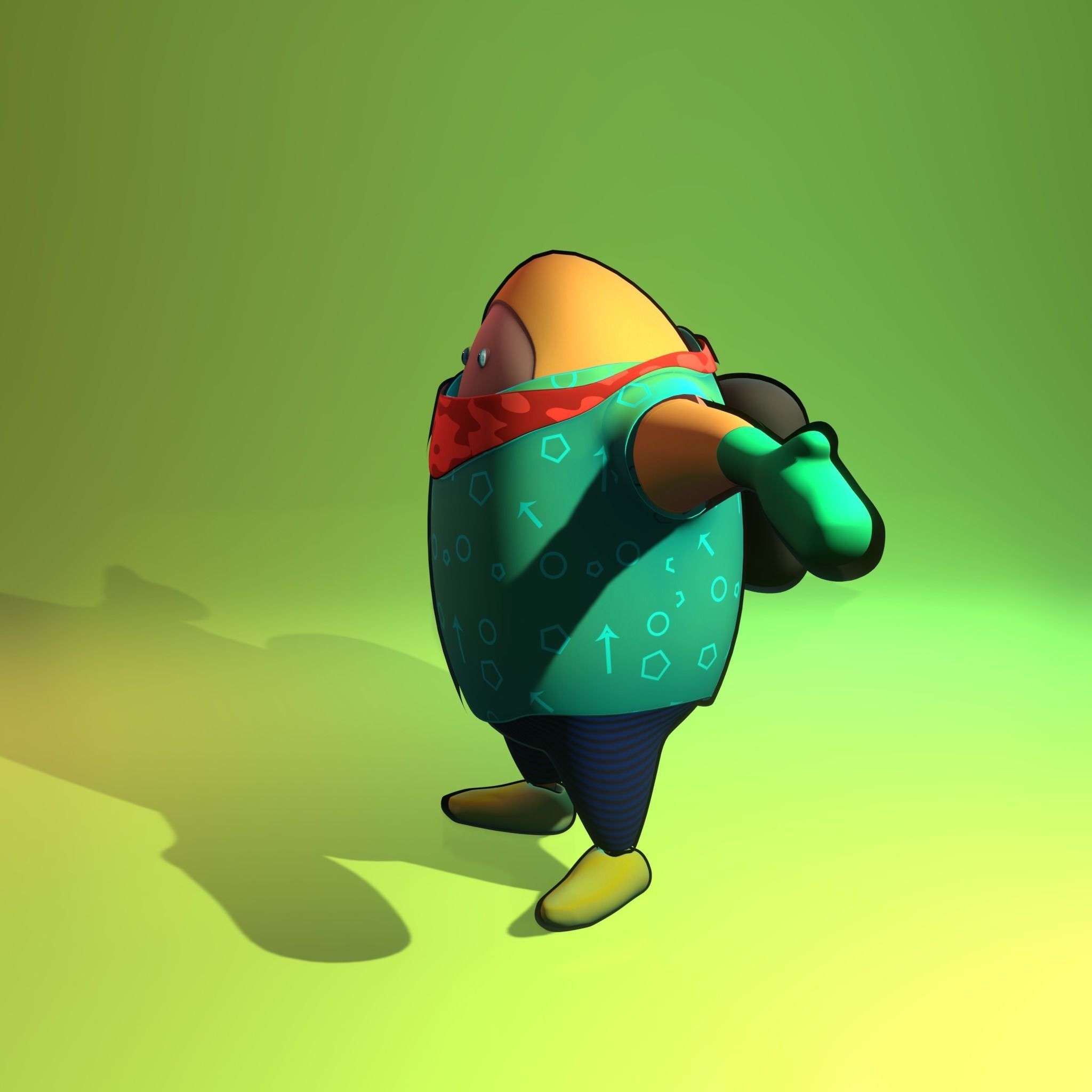 Toon Style 3D Character Low-poly 3D model_19