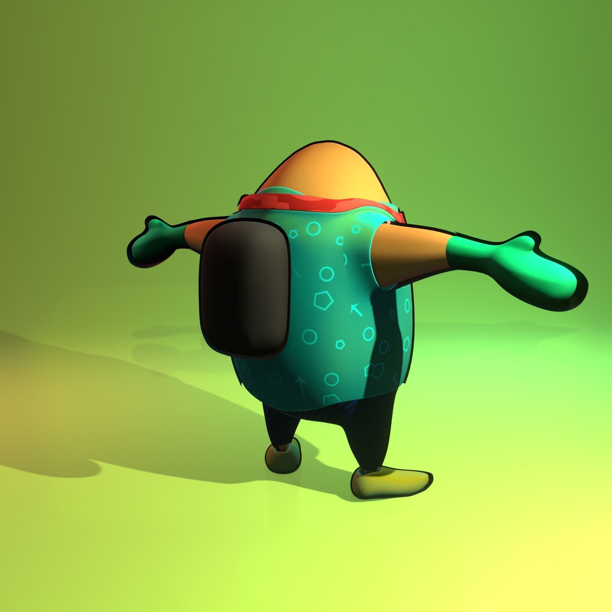 Toon Style 3D Character Low-poly 3D model_9