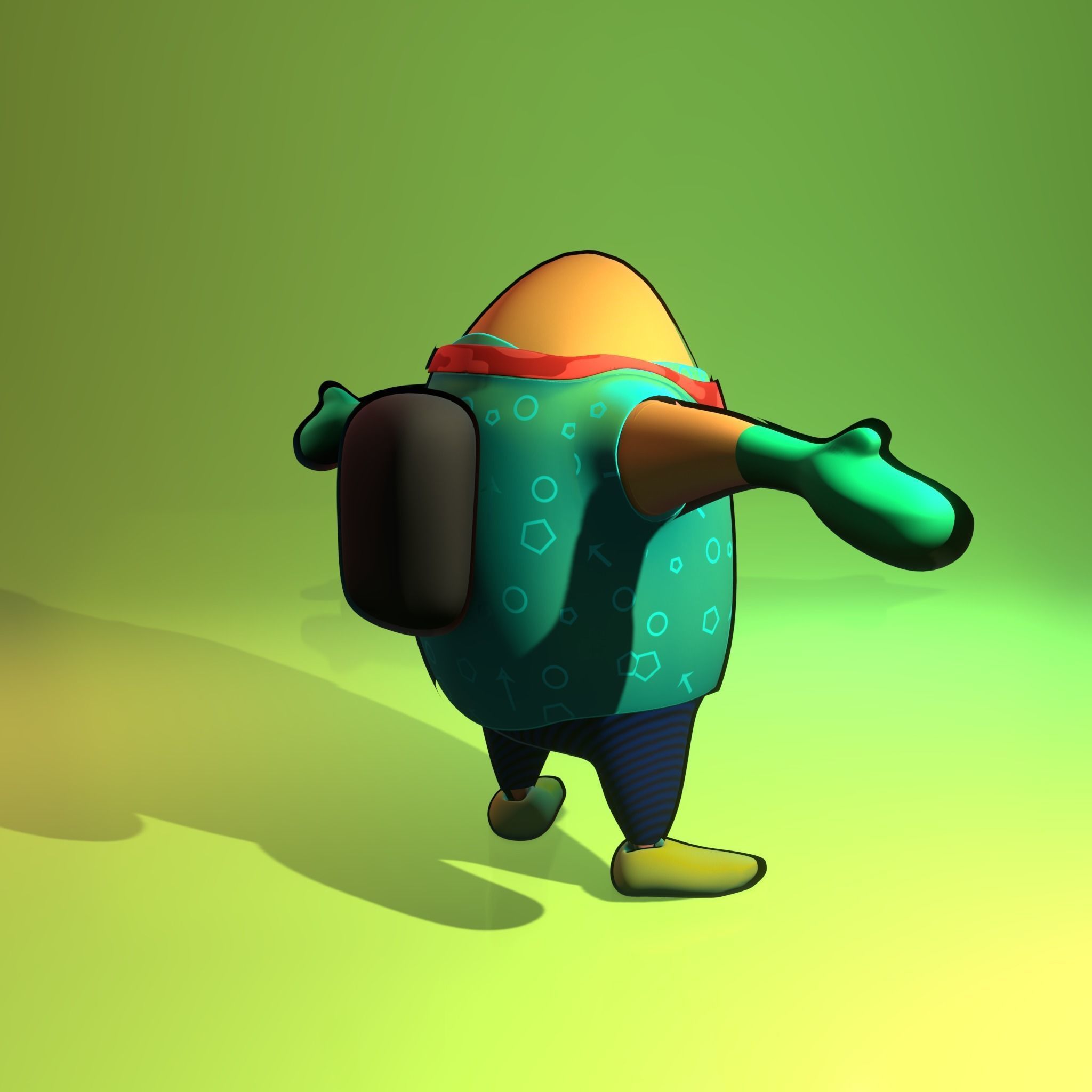 Toon Style 3D Character Low-poly 3D model_6