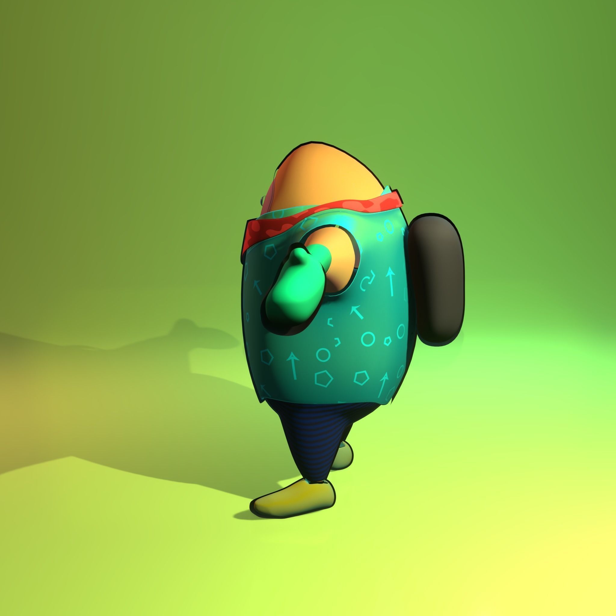 Toon Style 3D Character Low-poly 3D model_17