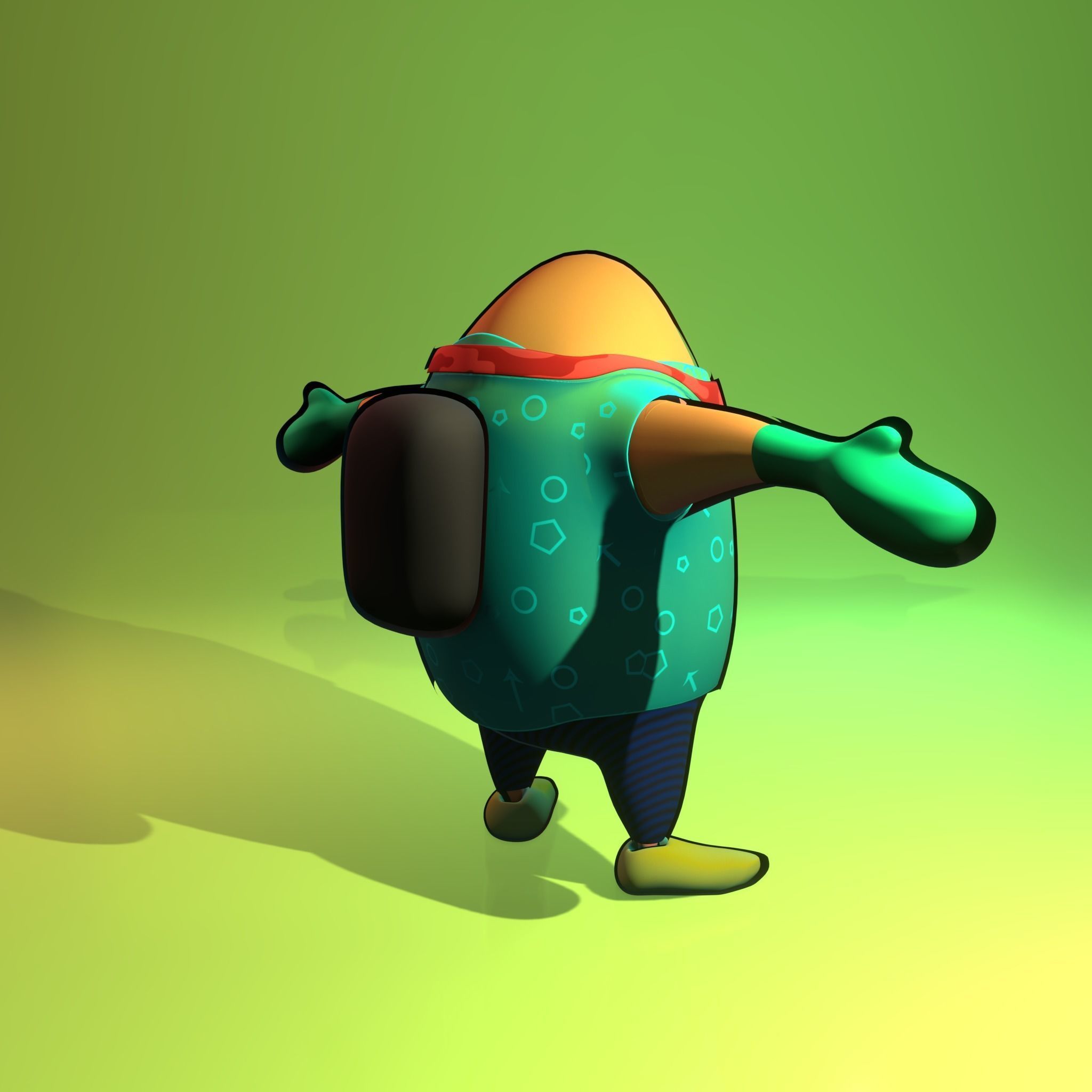 Toon Style 3D Character Low-poly 3D model_7