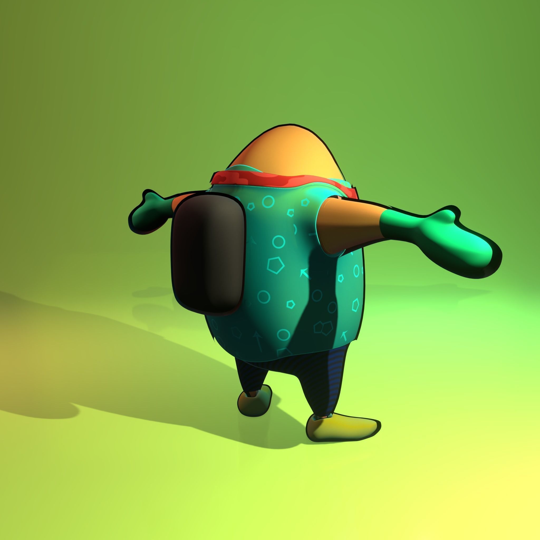Toon Style 3D Character Low-poly 3D model_8
