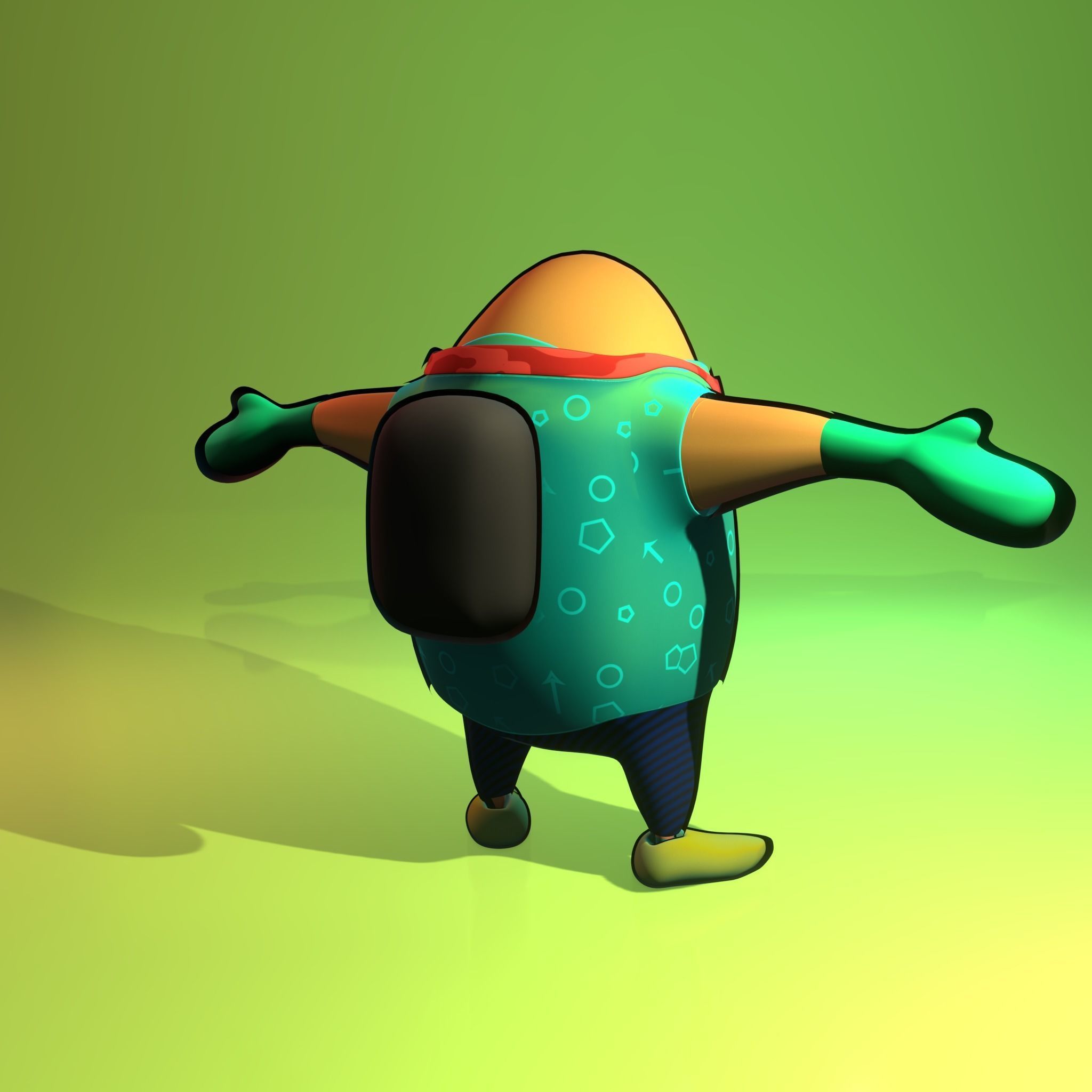 Toon Style 3D Character Low-poly 3D model_10