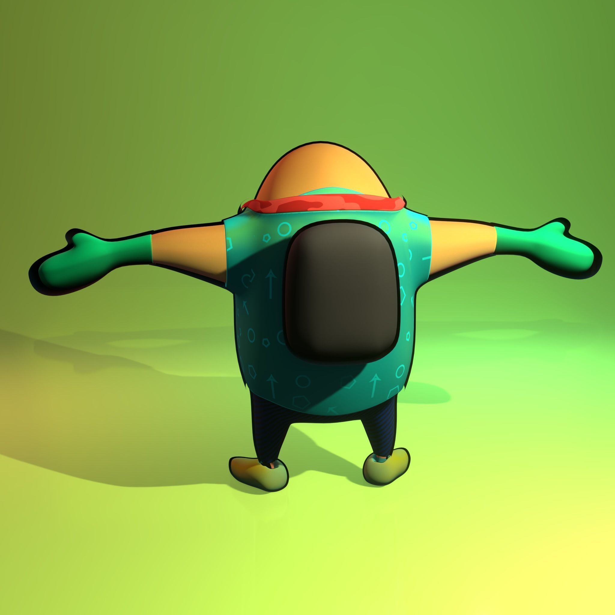 Toon Style 3D Character Low-poly 3D model_13