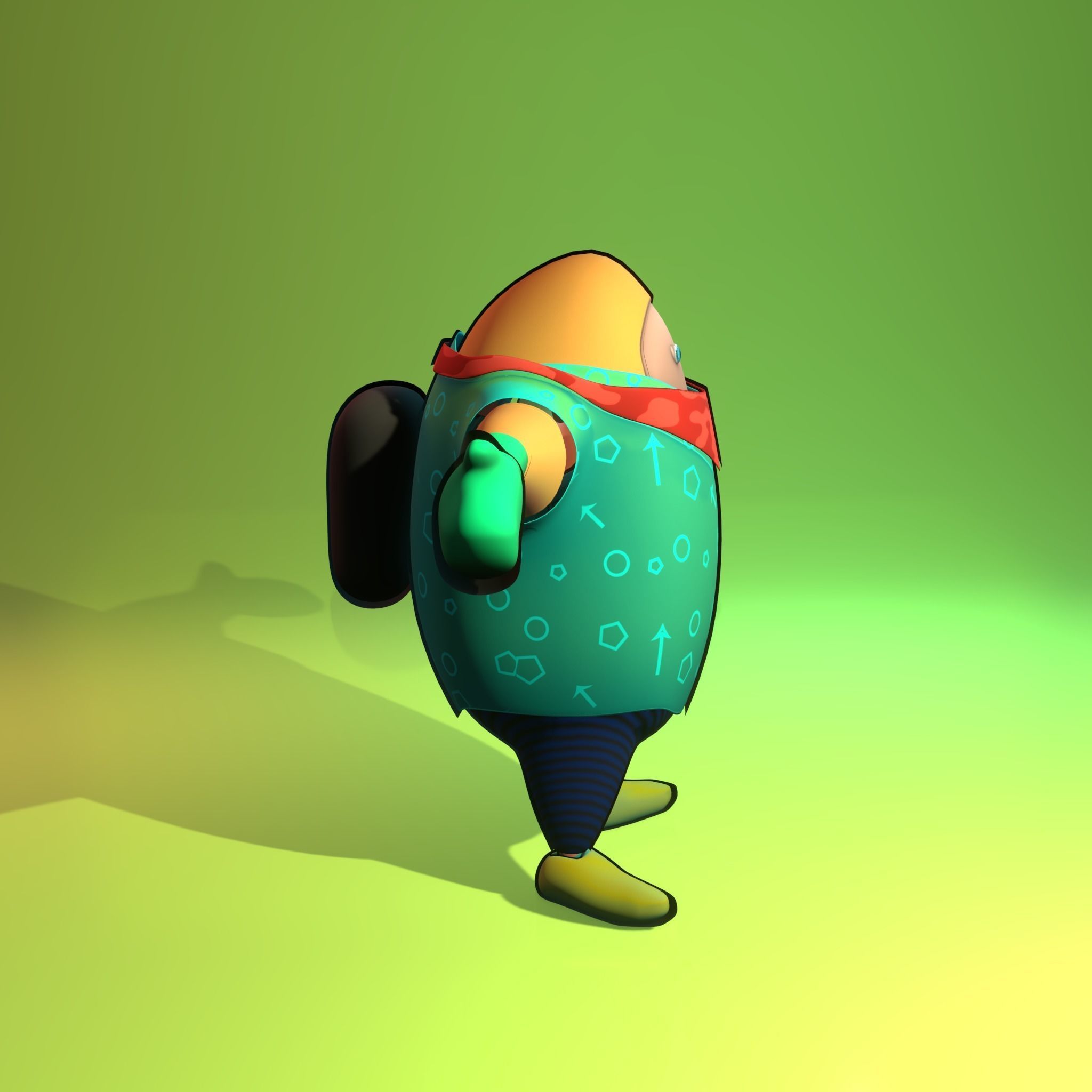 Toon Style 3D Character Low-poly 3D model_5