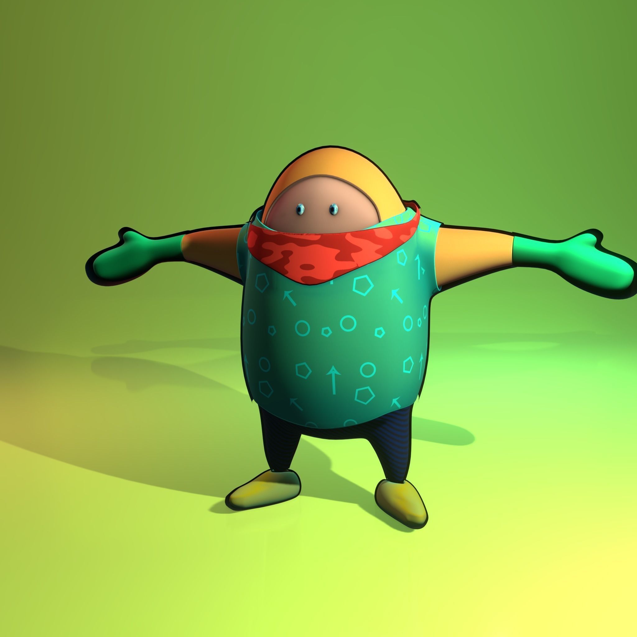 Toon Style 3D Character Low-poly 3D model_23