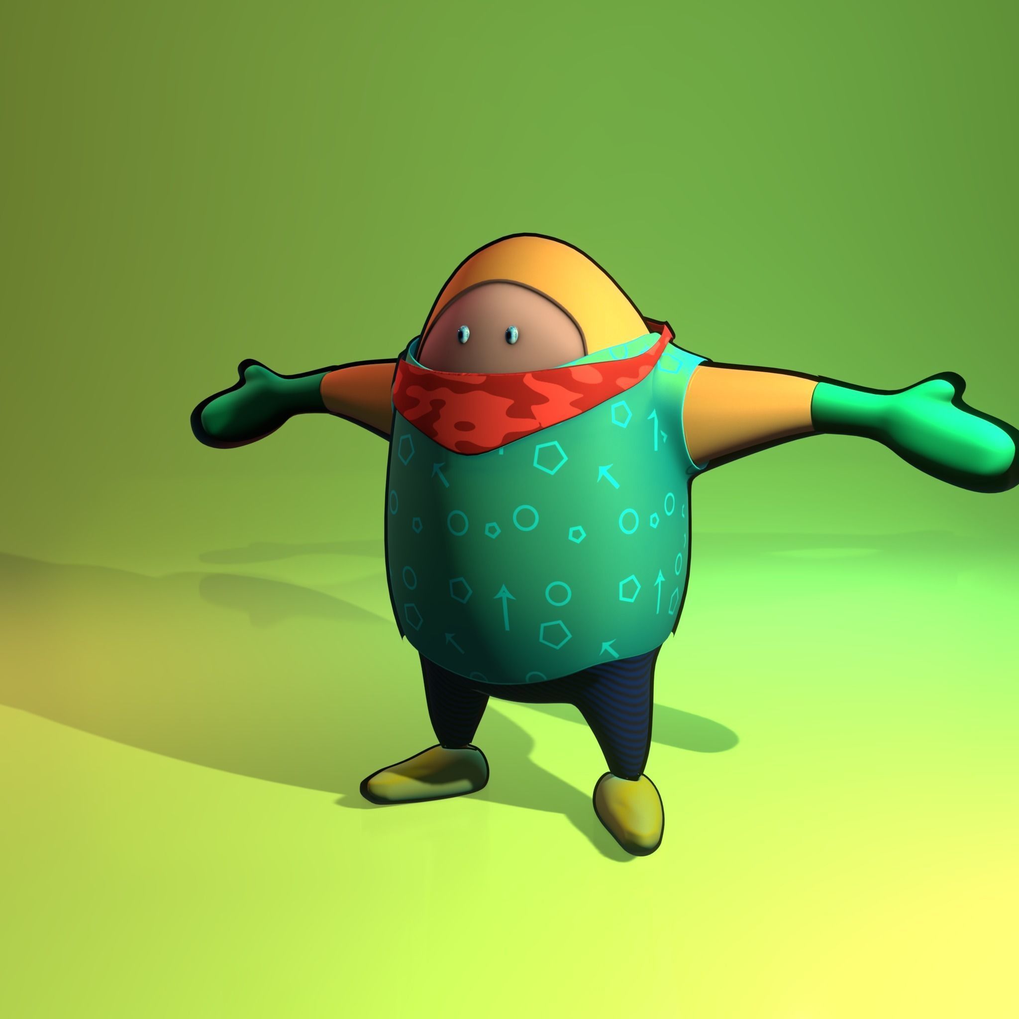 Toon Style 3D Character Low-poly 3D model_21
